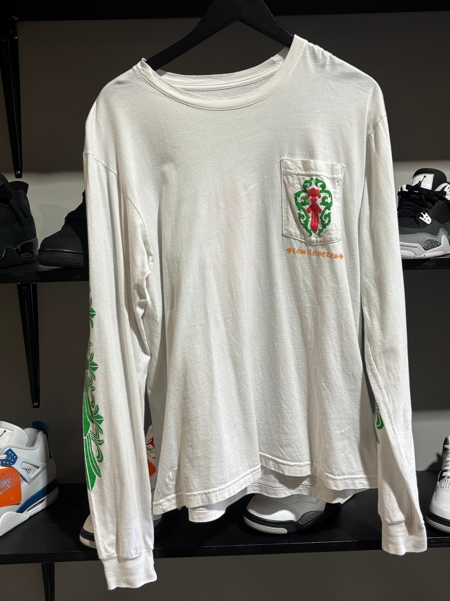 Chrome Hearts LA Longsleeve White/Red/Green Sz L