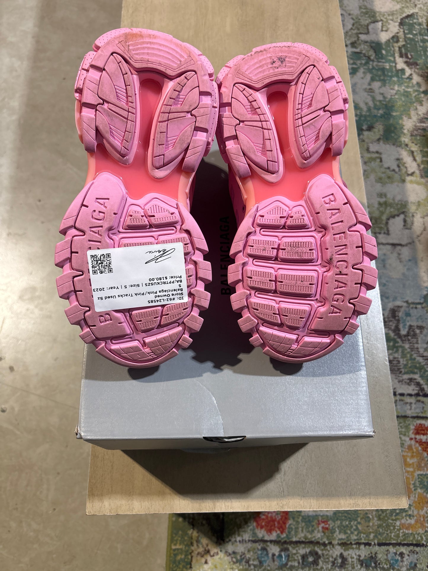 Balenciaga Pink/Pink Tracks Used Sz 5