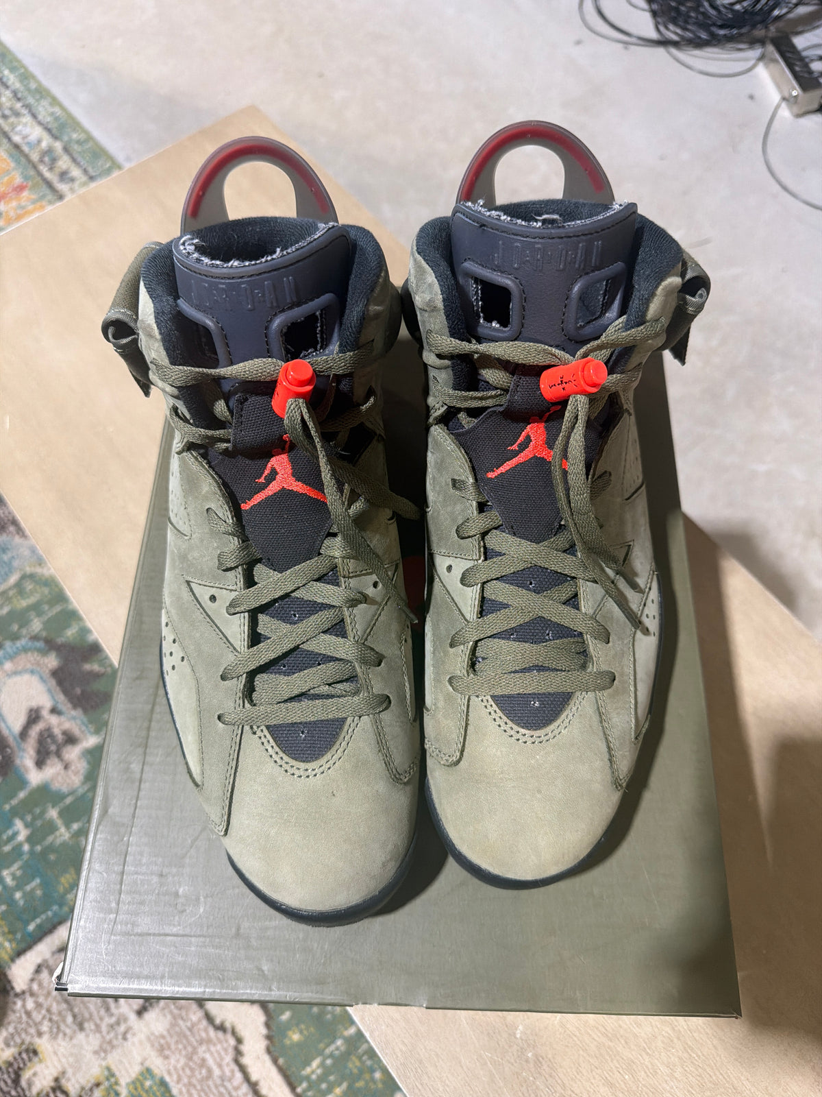 Jordan 6 cactus jack olive used sz 11