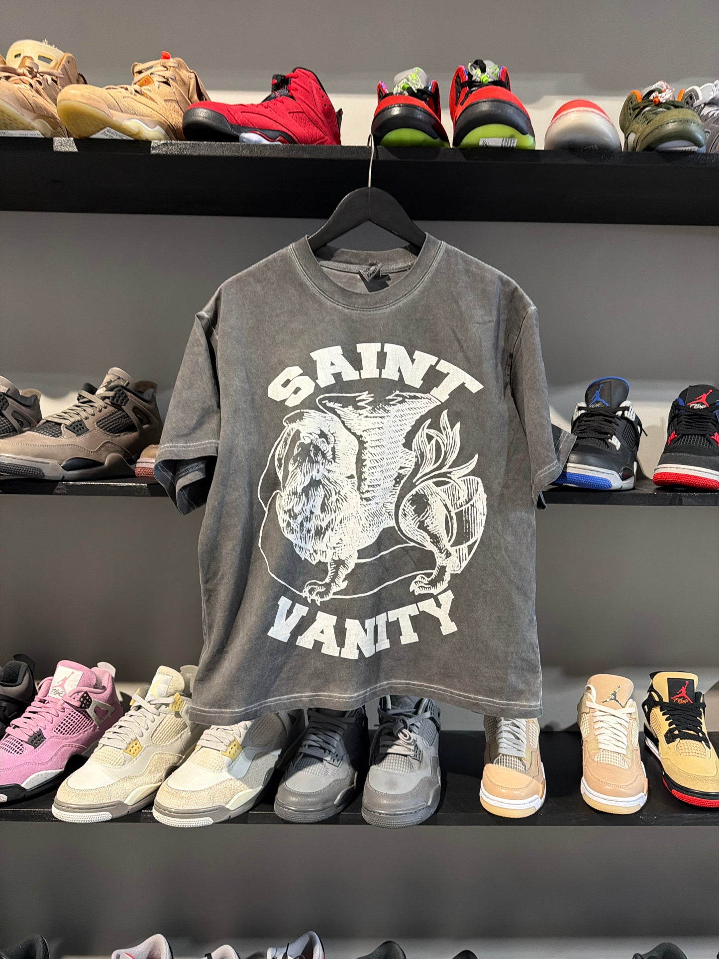 Saint Vanity Grey/White Griffin Tee Sz S