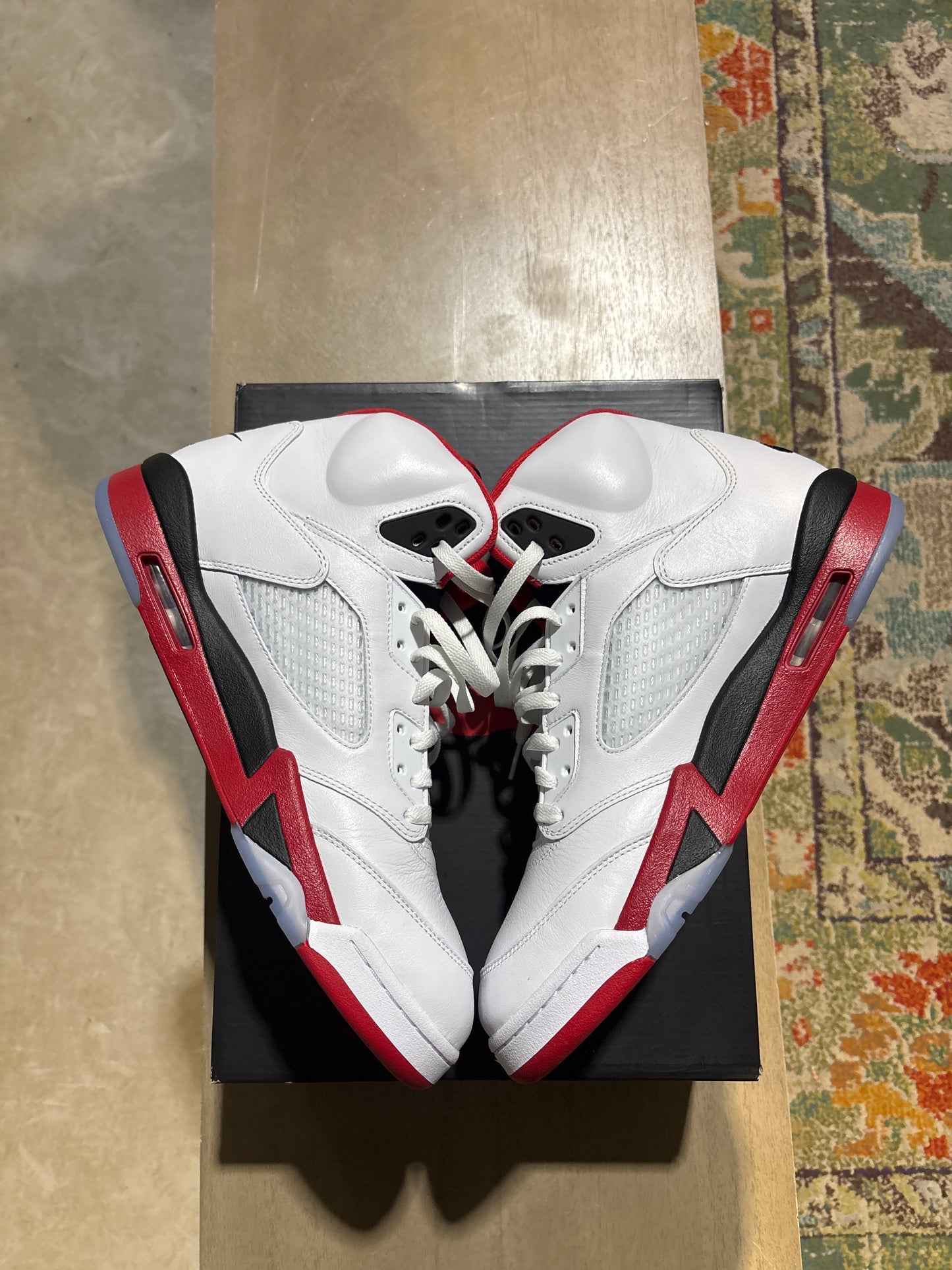 Jordan 5 Fire Red Used Sz 14
