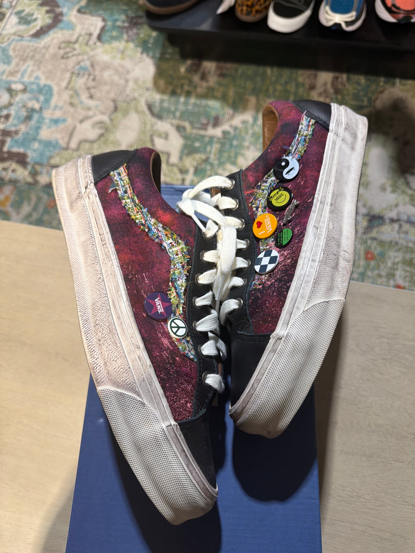 vans souvenir burgundy used sz 10