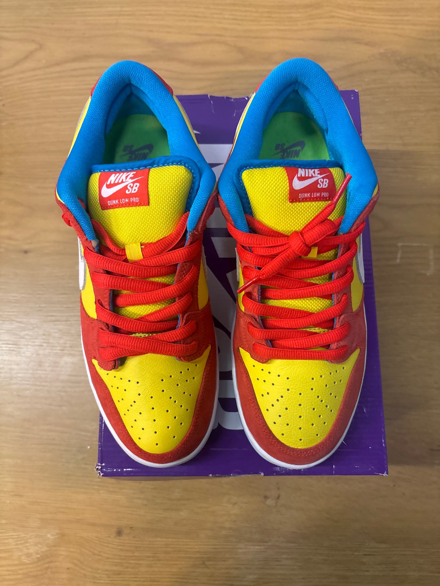 DUNK LOW SB BART SIMPSON Used Sz 10.5