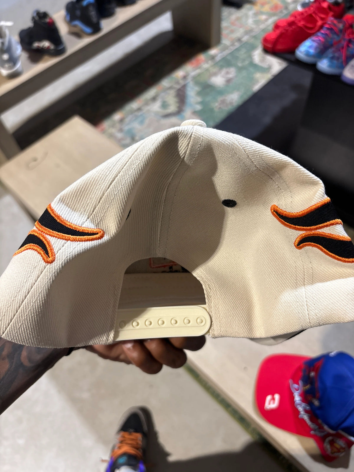 Hmdd H Flame Hat Cream/Orange/Black