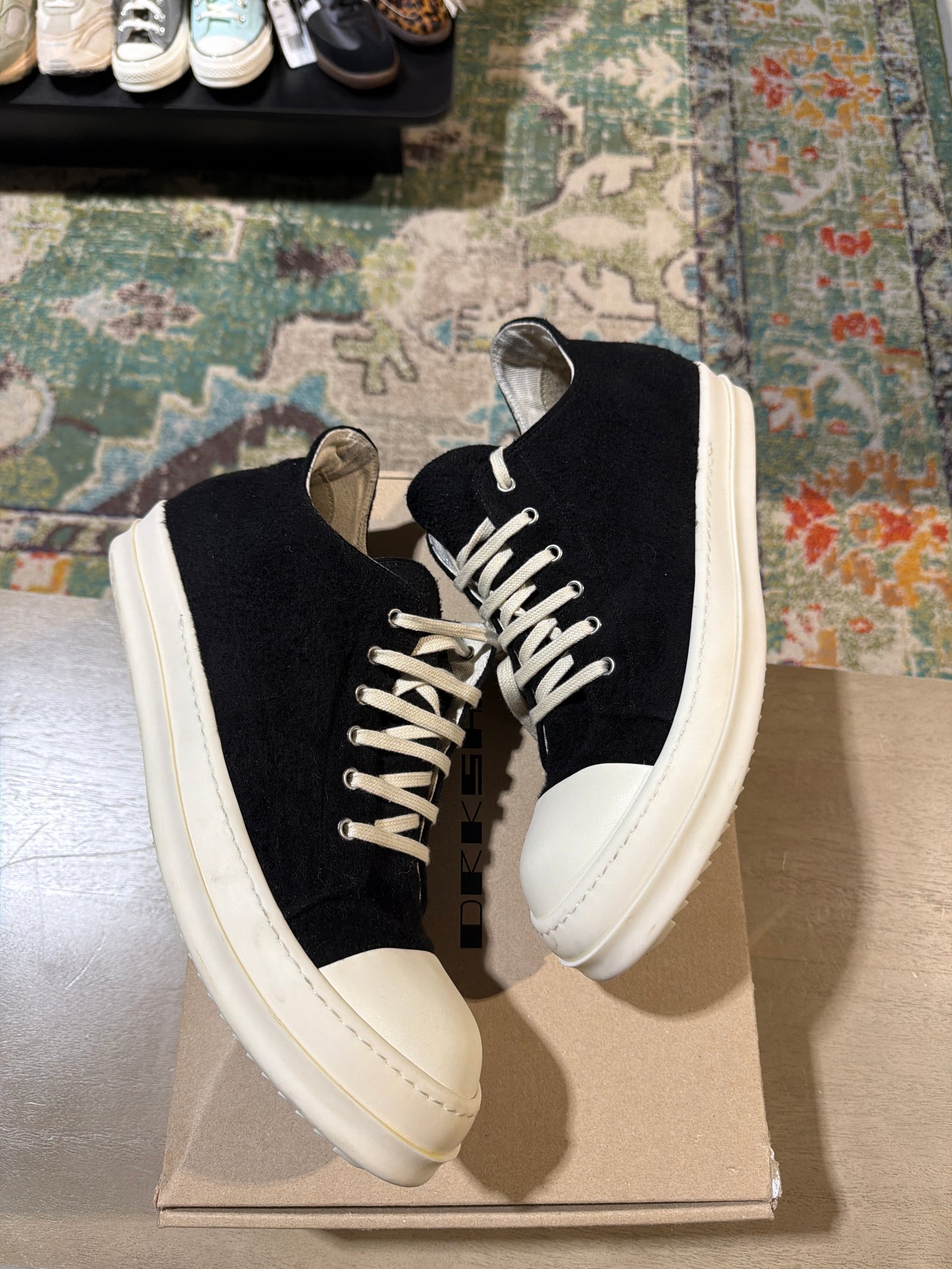 Rick Owens Ramone Low Black used 11.5