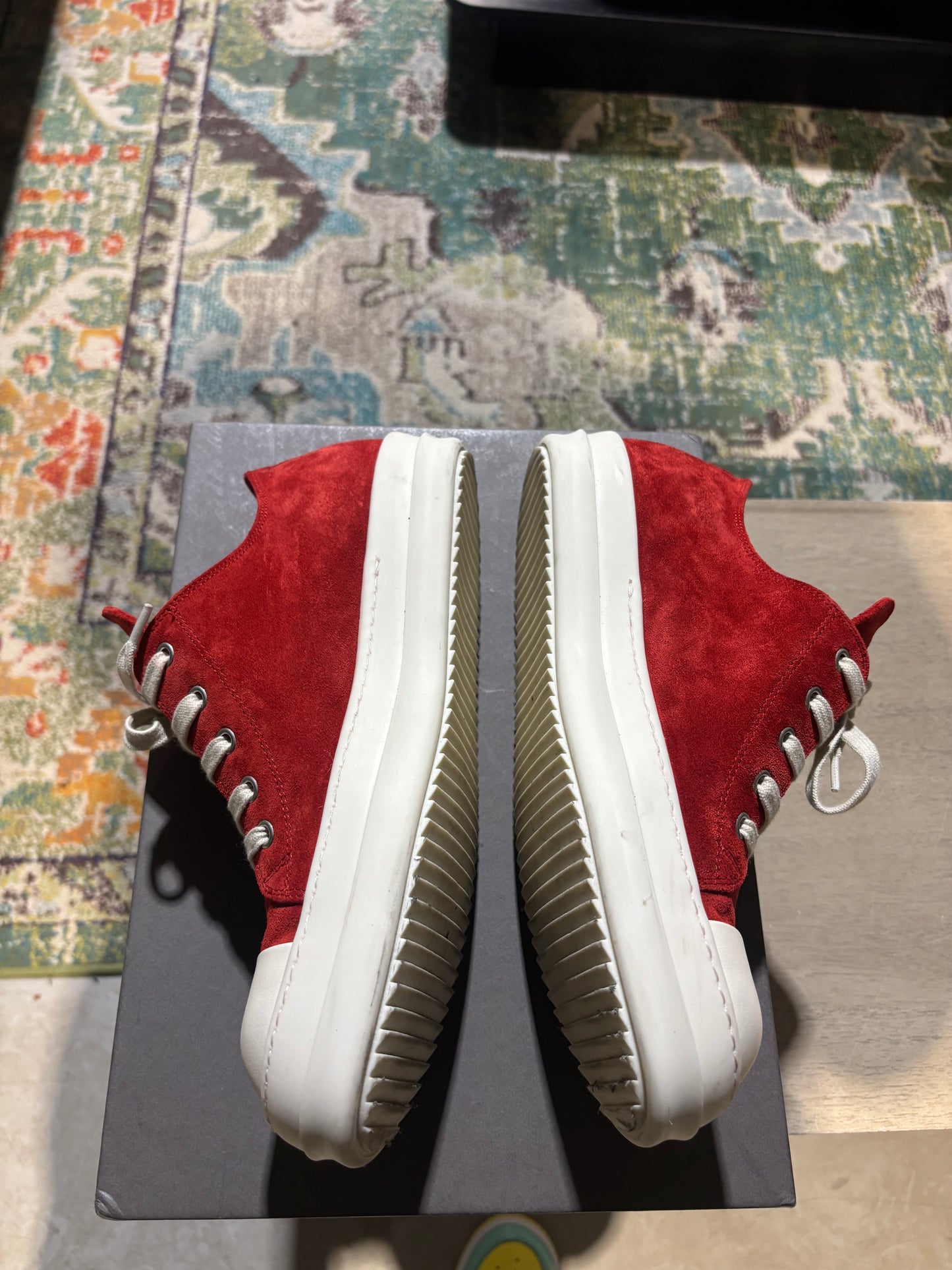 Rick Owens Extreme Low Sz 8 Red Used