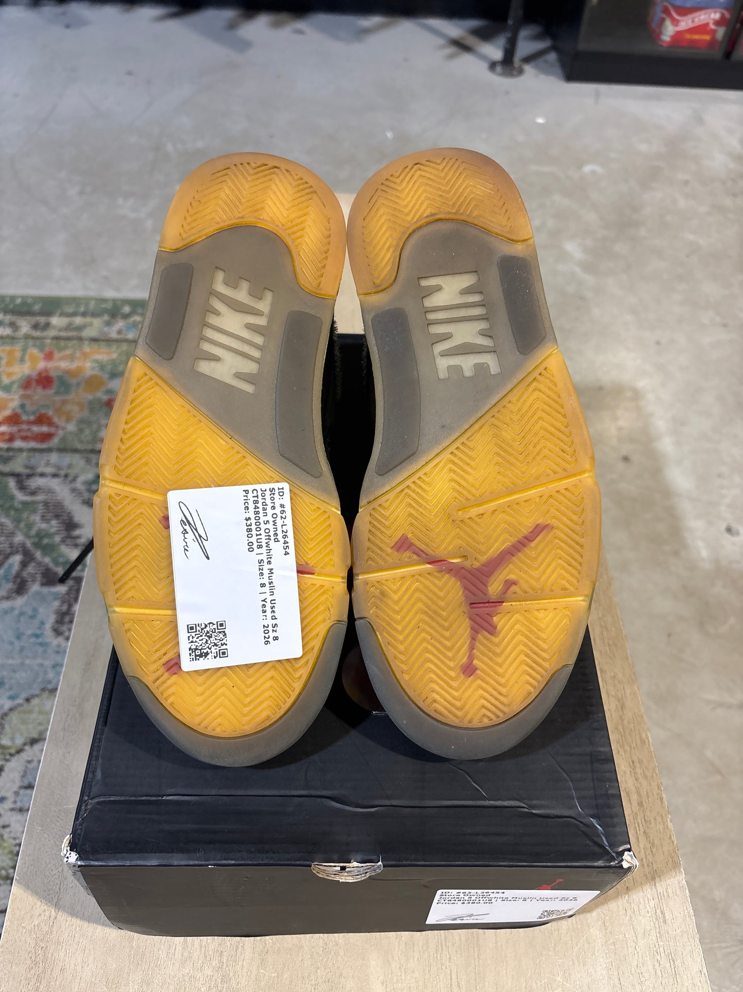 Jordan 5 Offwhite Muslin Used Sz 8
