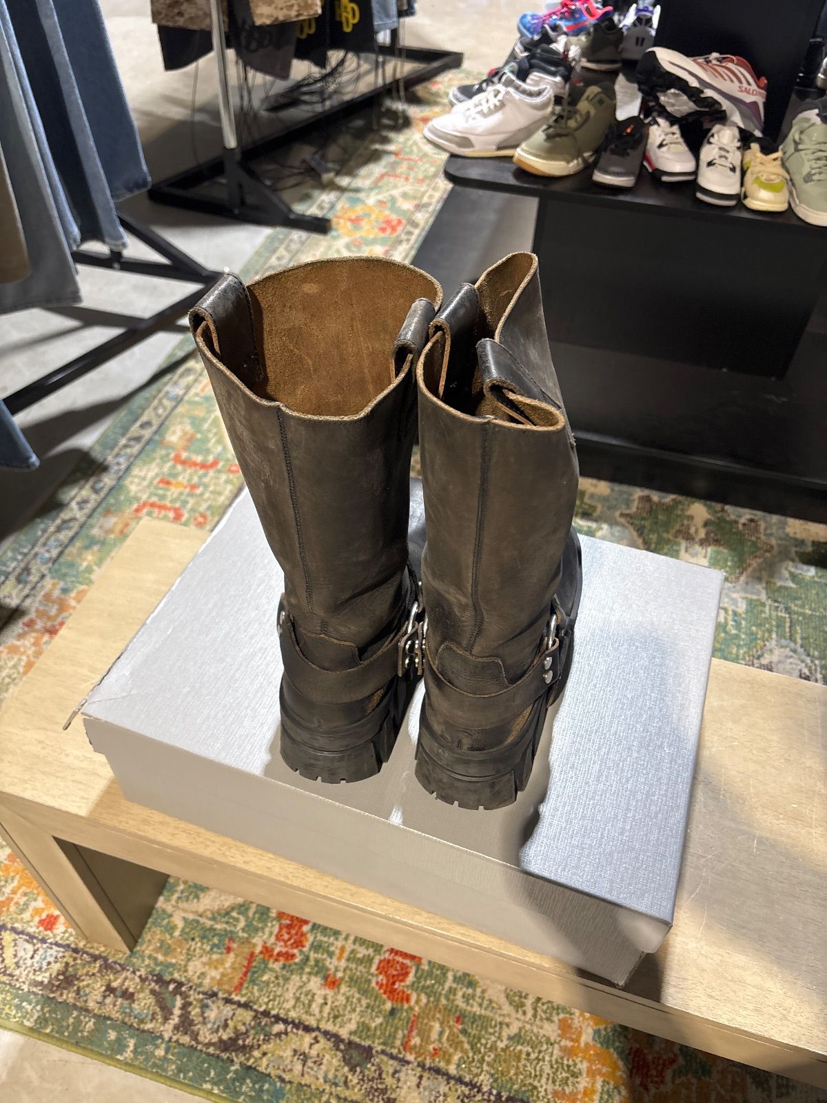 Balenciaga Brown Bulldozer Boots - Pre-Owned