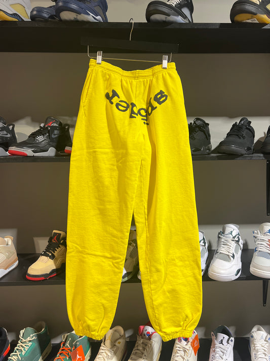 Sp5der yellow legacy sweatpants