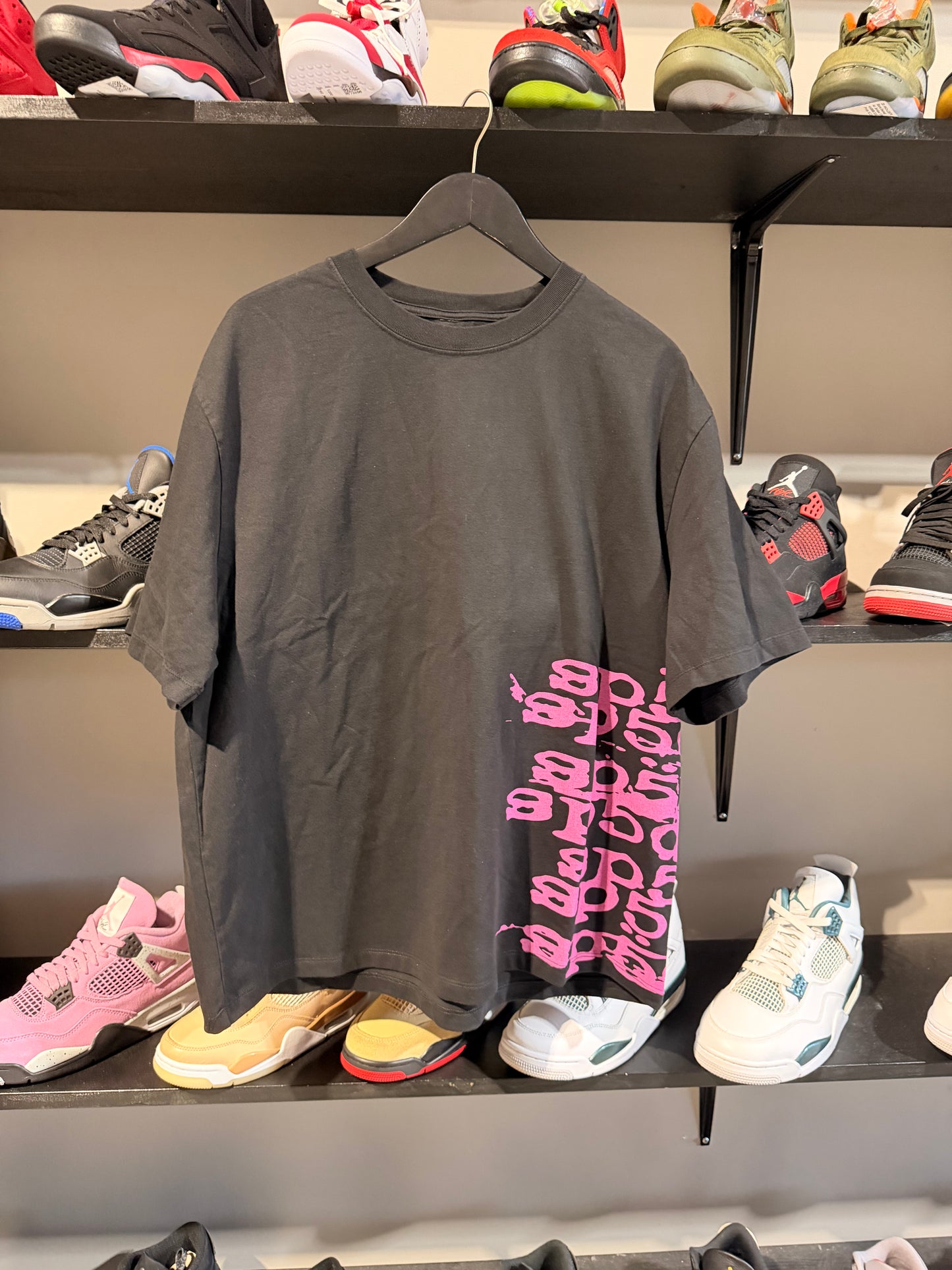 Sp5der Stacked Black/Pink Tee