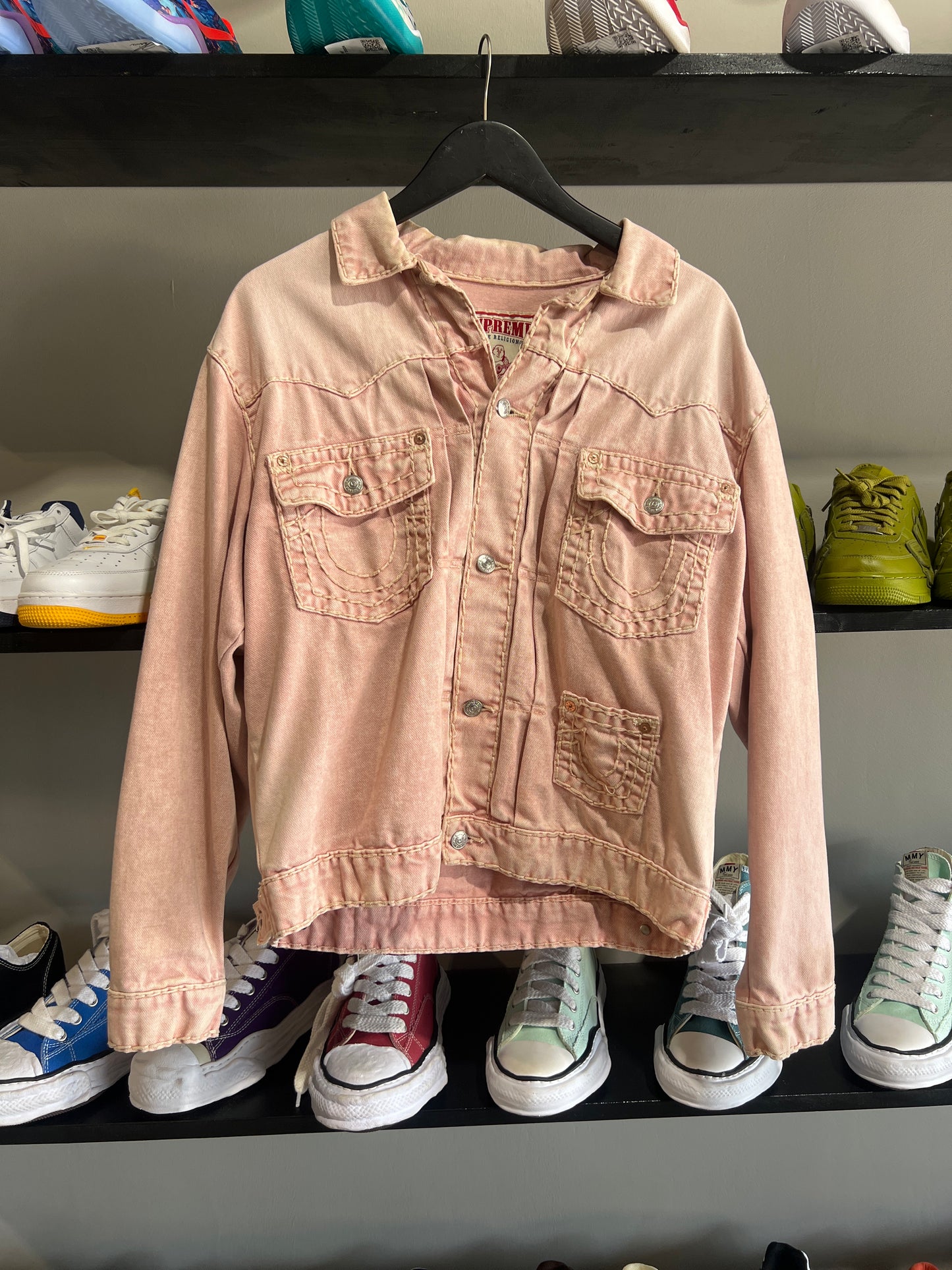 Supreme True Religion Denim Pink Jacket