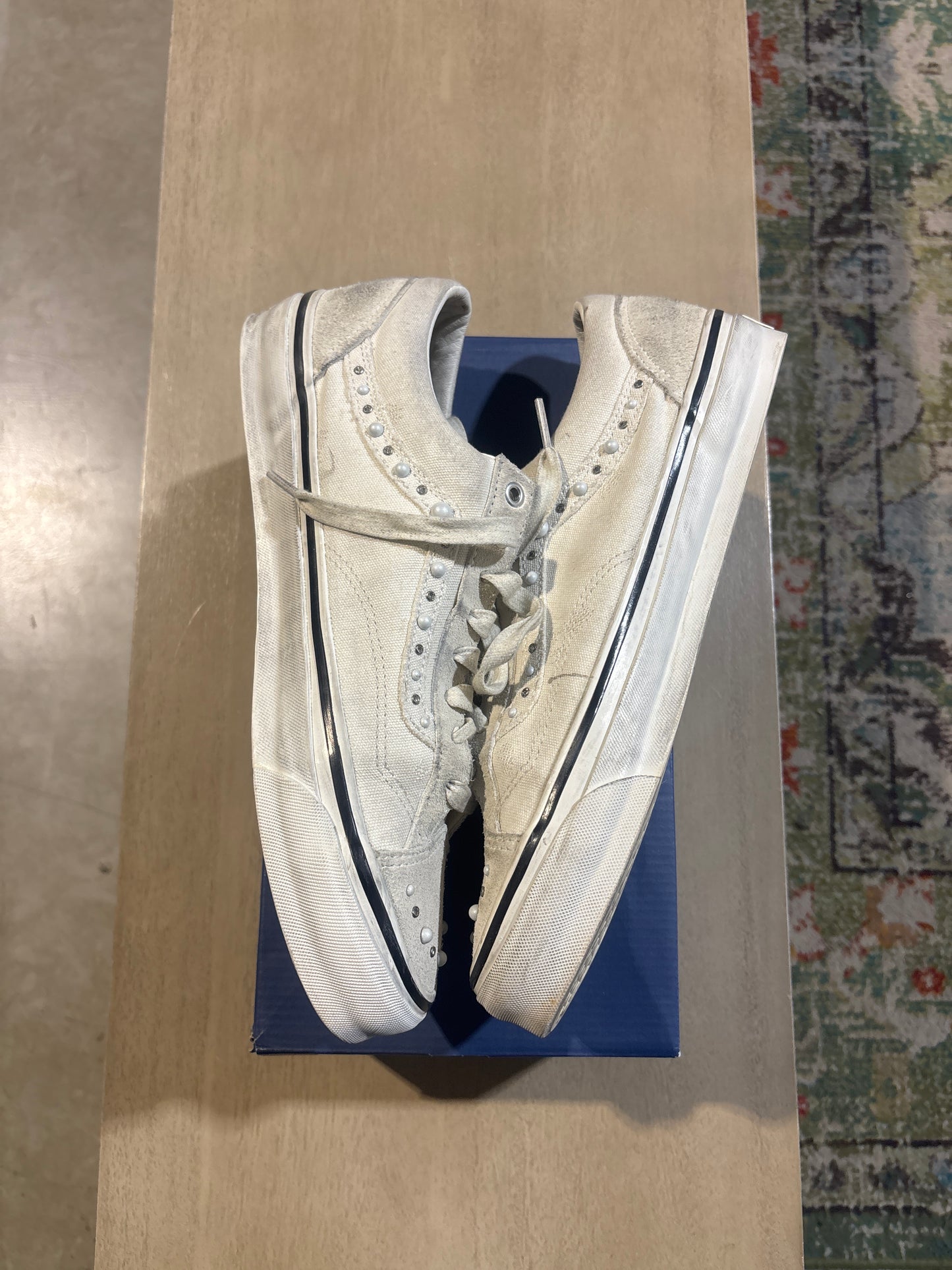 Vans Otw Pearlized White Used sz 12