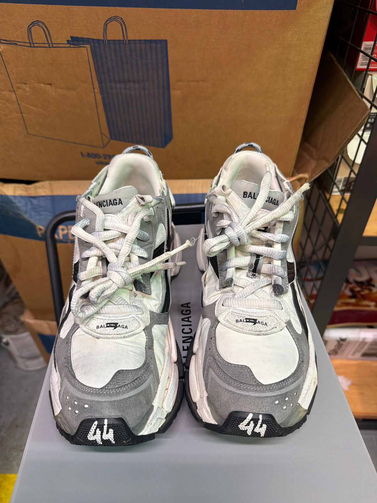 Balenciaga Runner Grey Black Used Sz 11