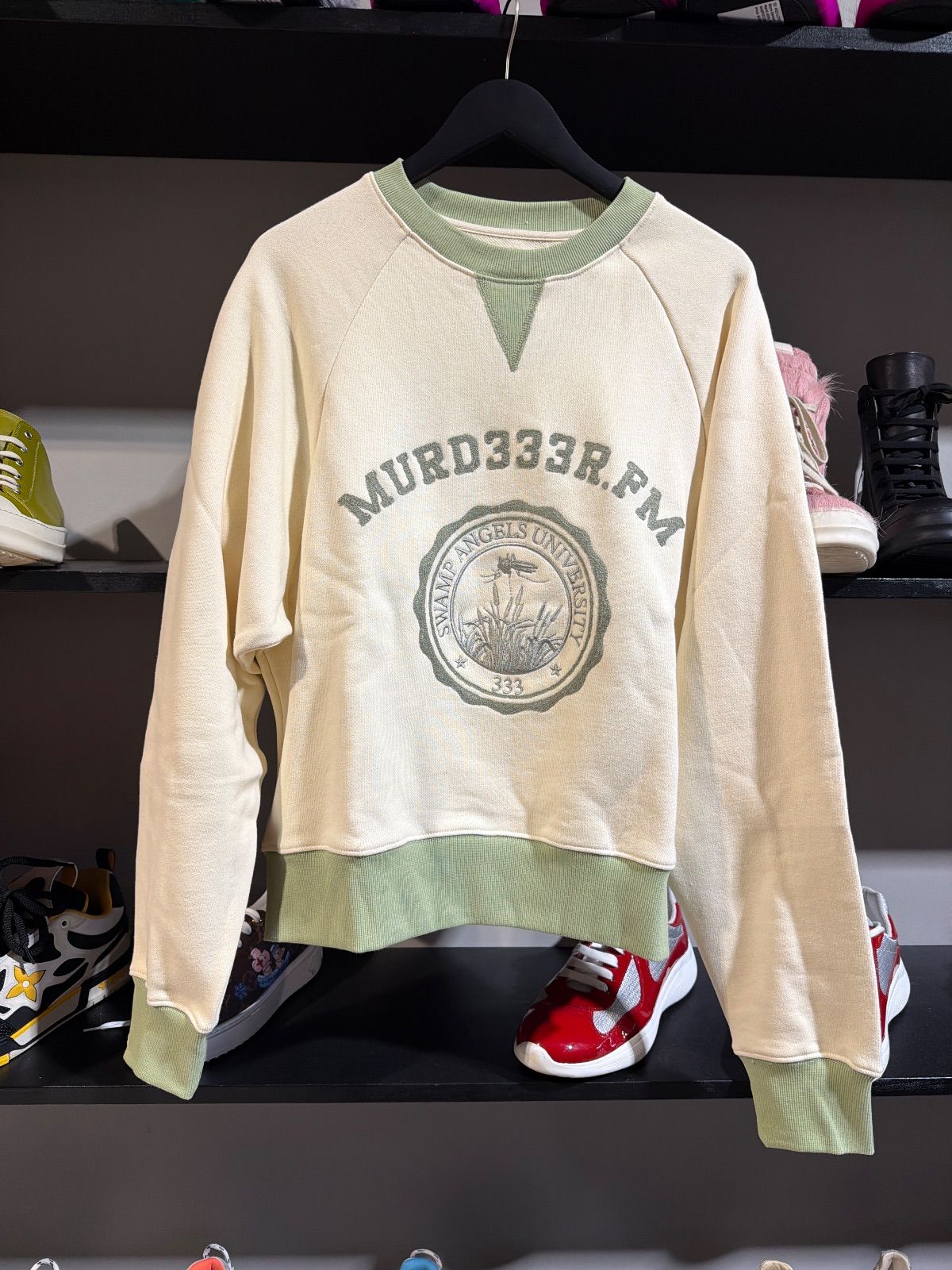 Murder FM Complexcon Cream/Green Crewneck