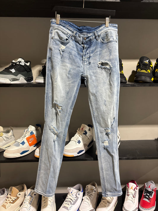 ksubi light wash distressed skinny denim 1
