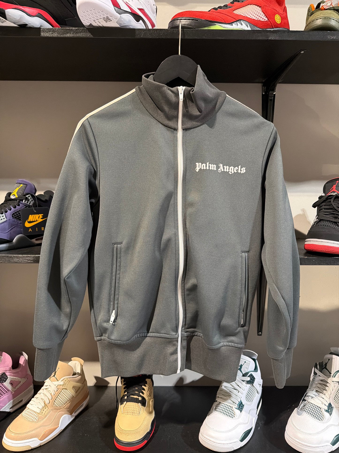 Palm Angels Grey Track Jacket Sz XS