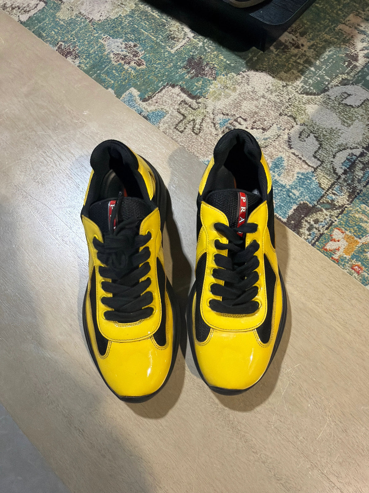 Prada Cup Yellow/Black Sz 6.5 Nb - Pre-Owned