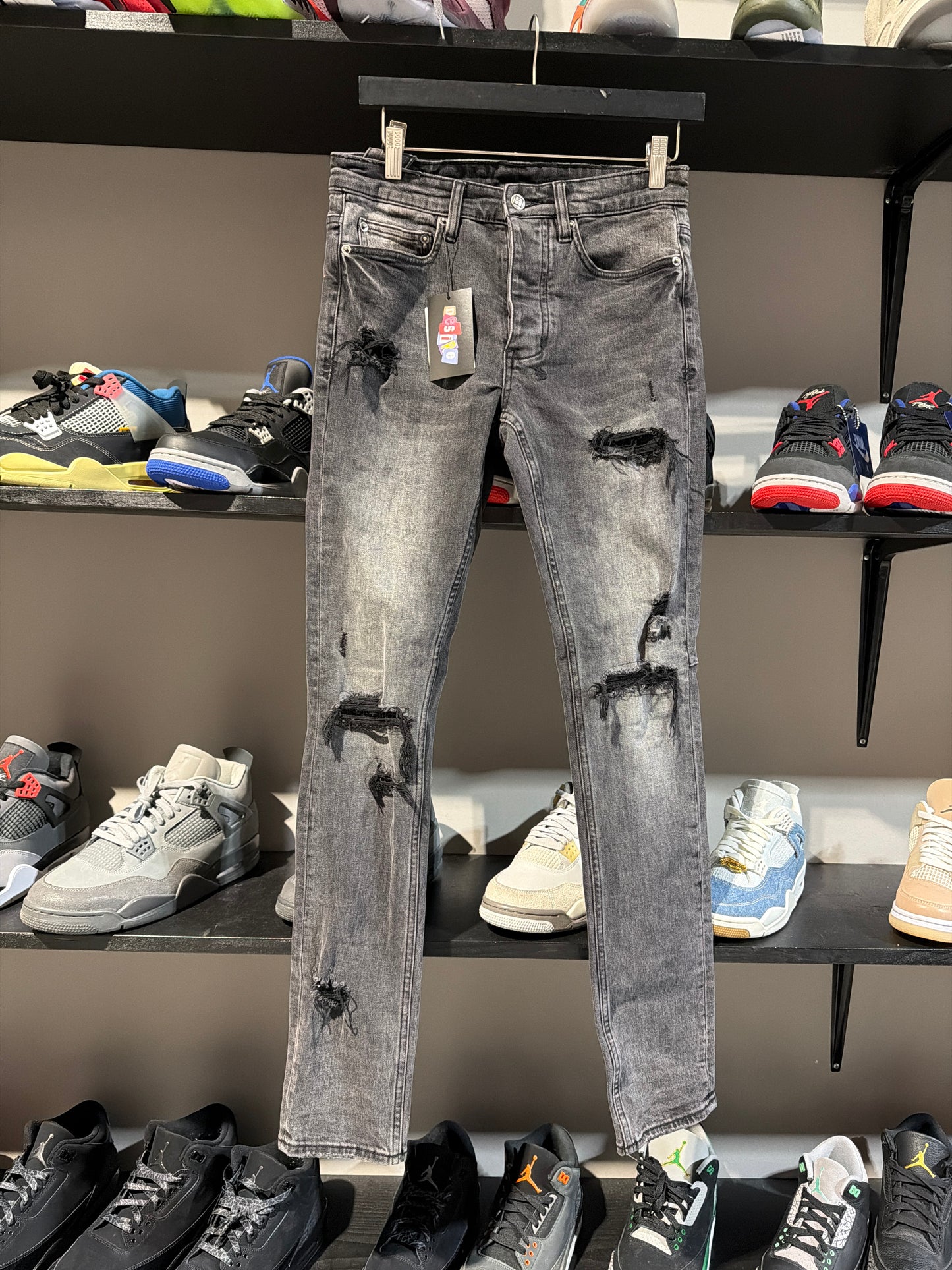 Ksubi acid black distressed jeans