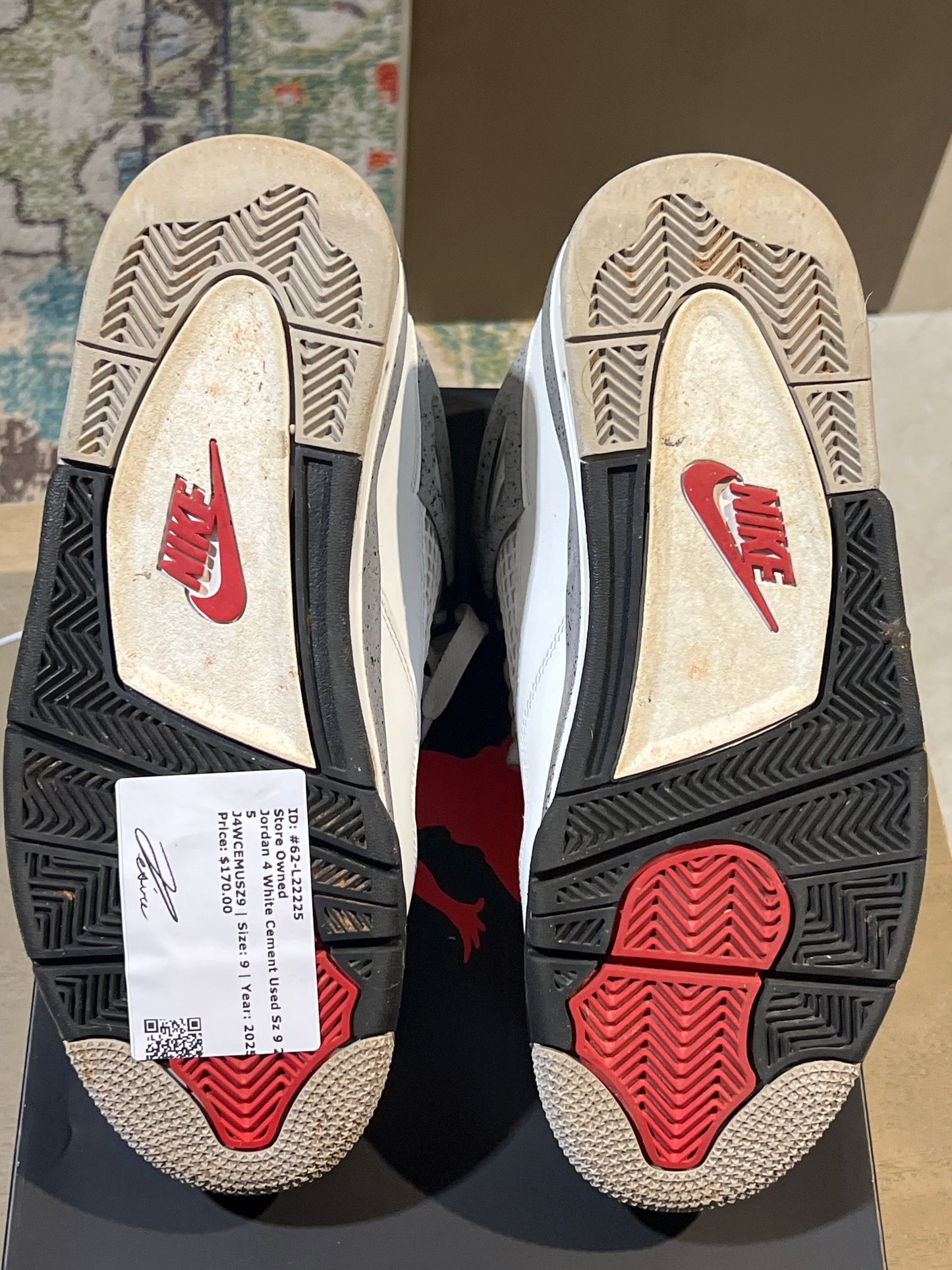 Jordan 4 White Cement Used Sz 9 2025