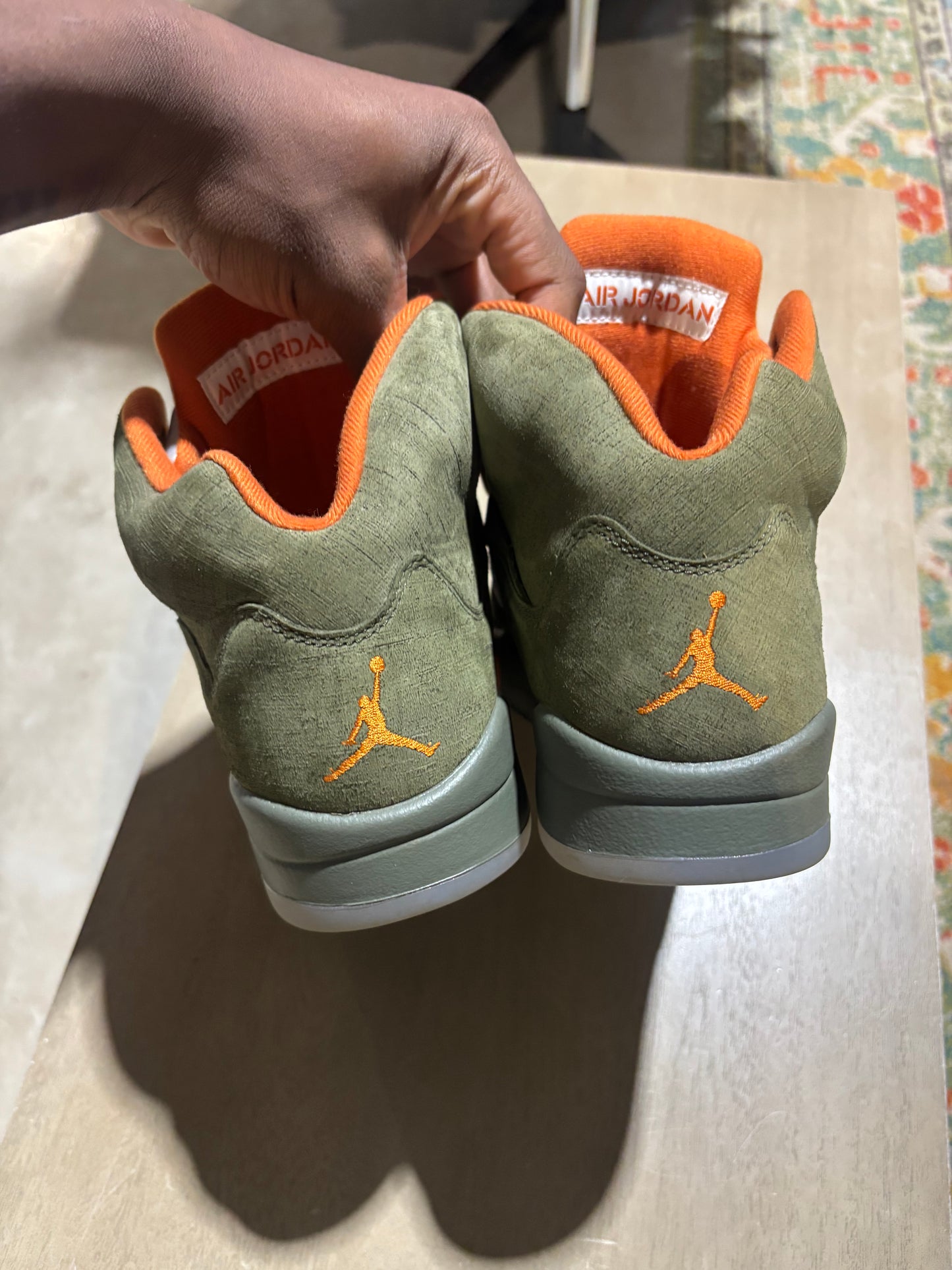 AIR JORDAN 5 OLIVE USED SZ 9.5 NB