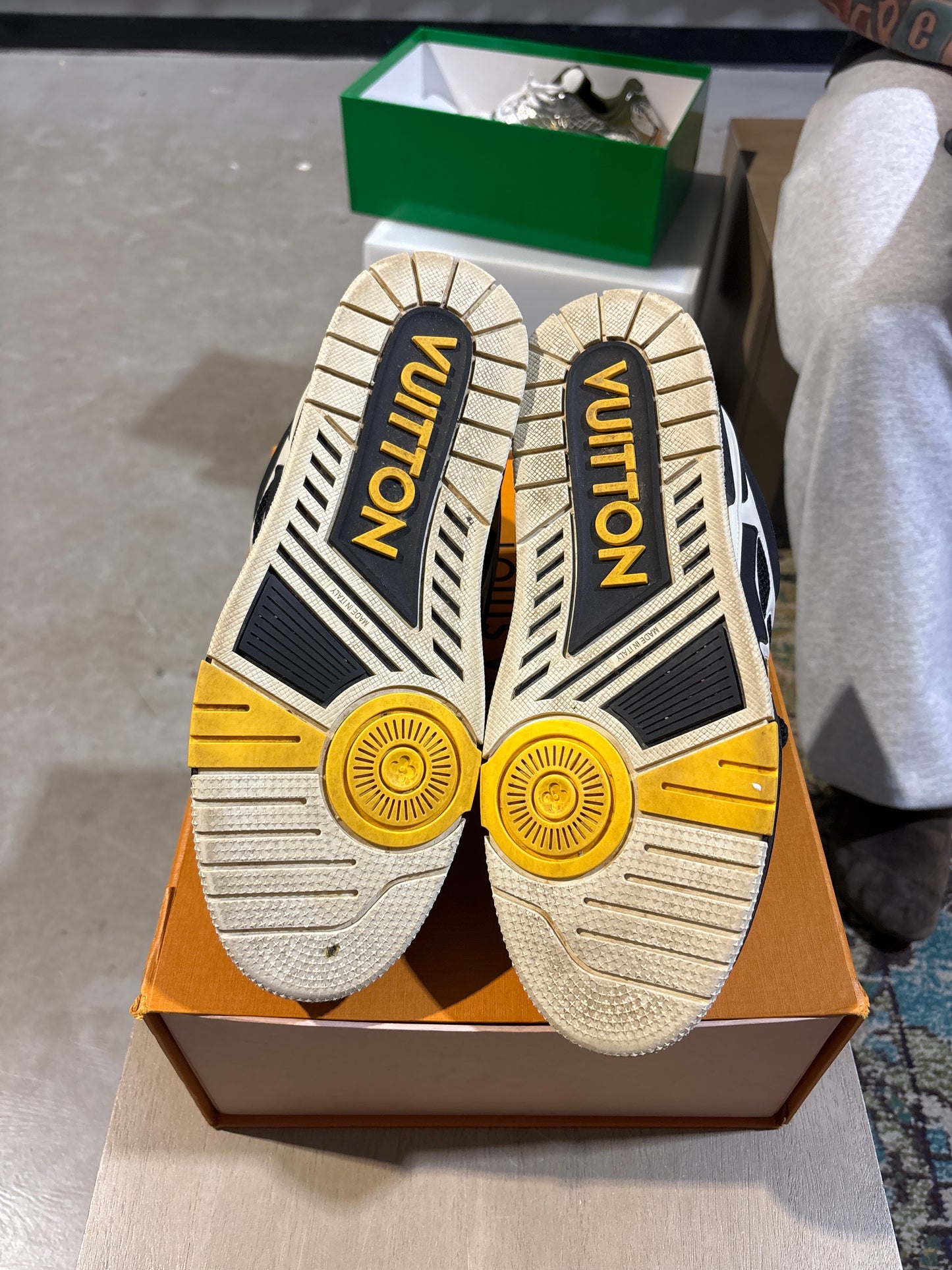 Louis Vuitton Skate Black and Yellow Used Sz 9.5