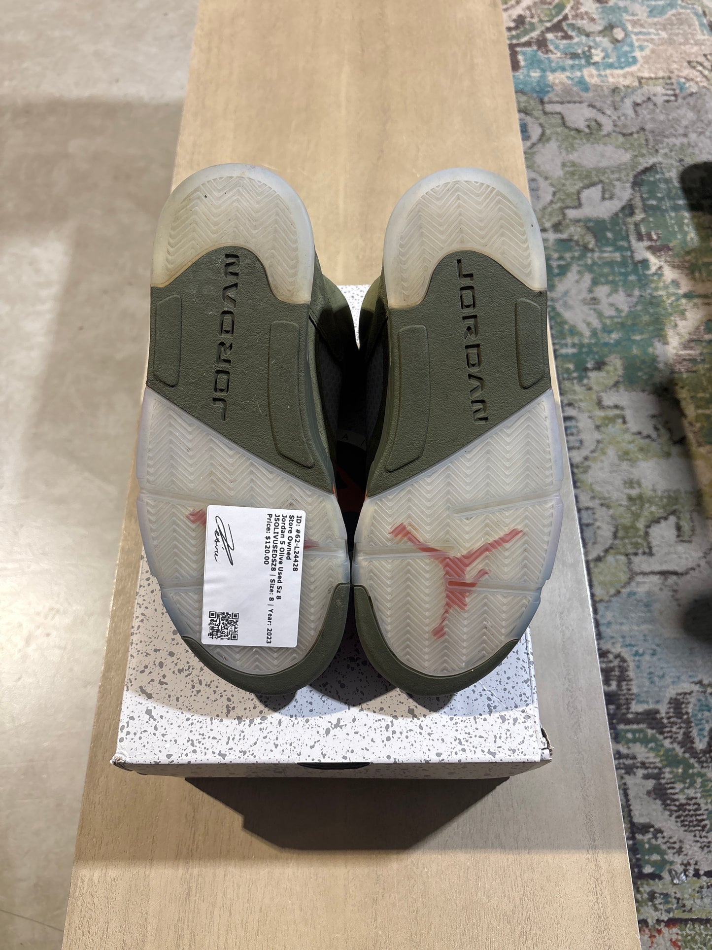 Jordan 5 Olive Used Sz 8