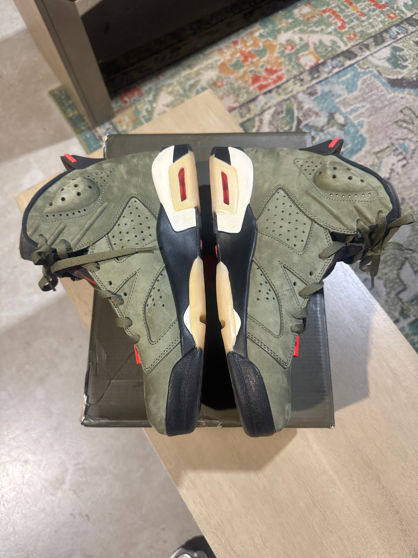 Jordan 6 Travis Scott Olive Used Sz 11