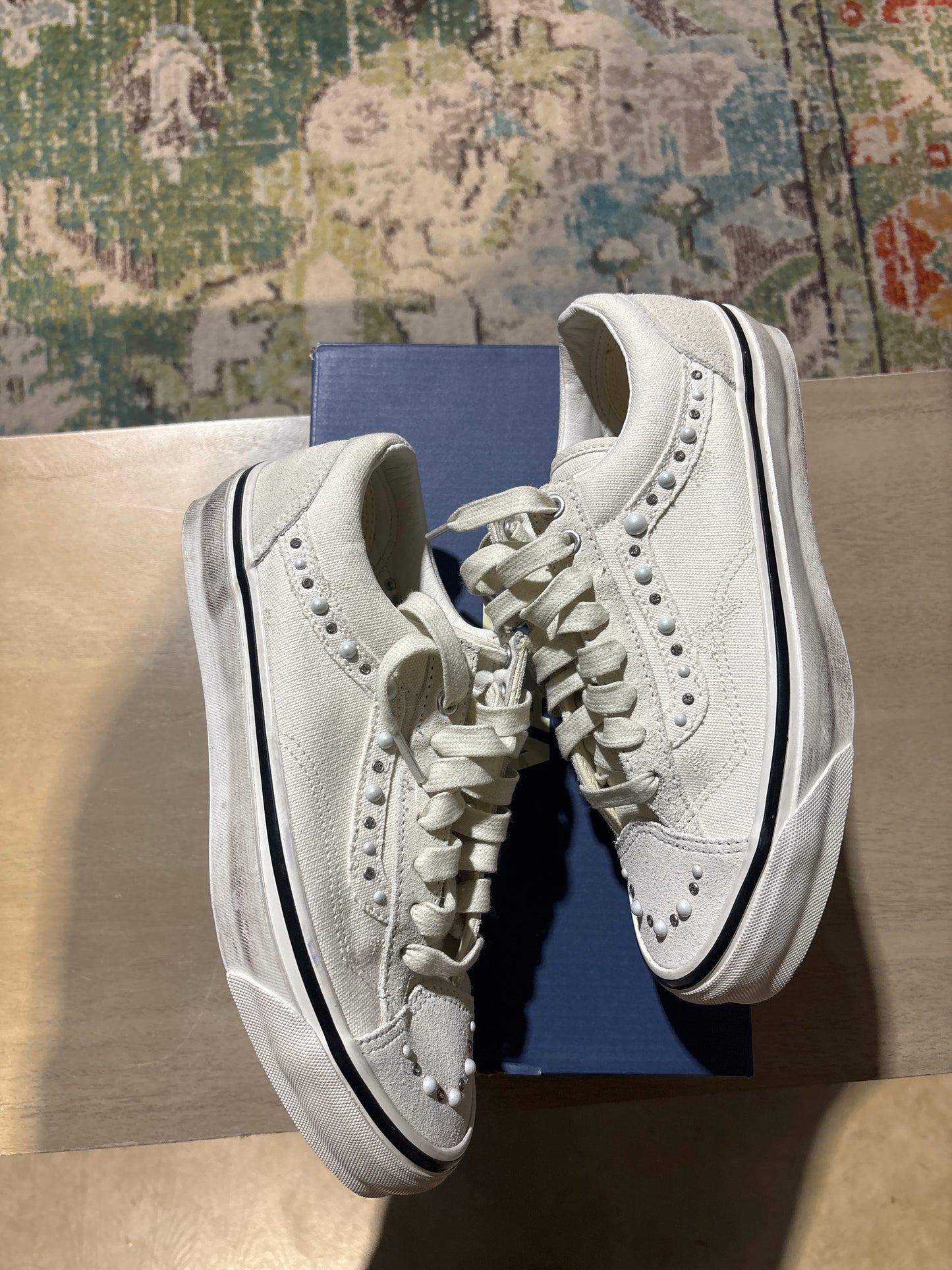 Vans Pearlized Old Skool White Used Sz 7
