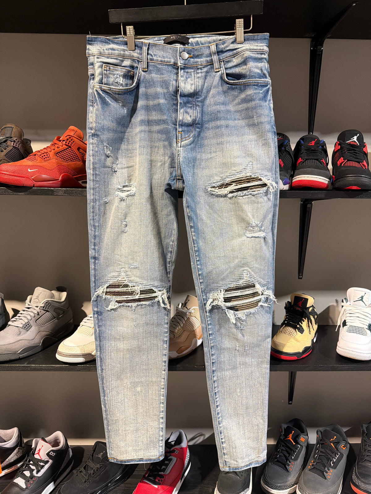 Amiri Mx1 Jeans Light Wash/ Camo - Pre-Owned