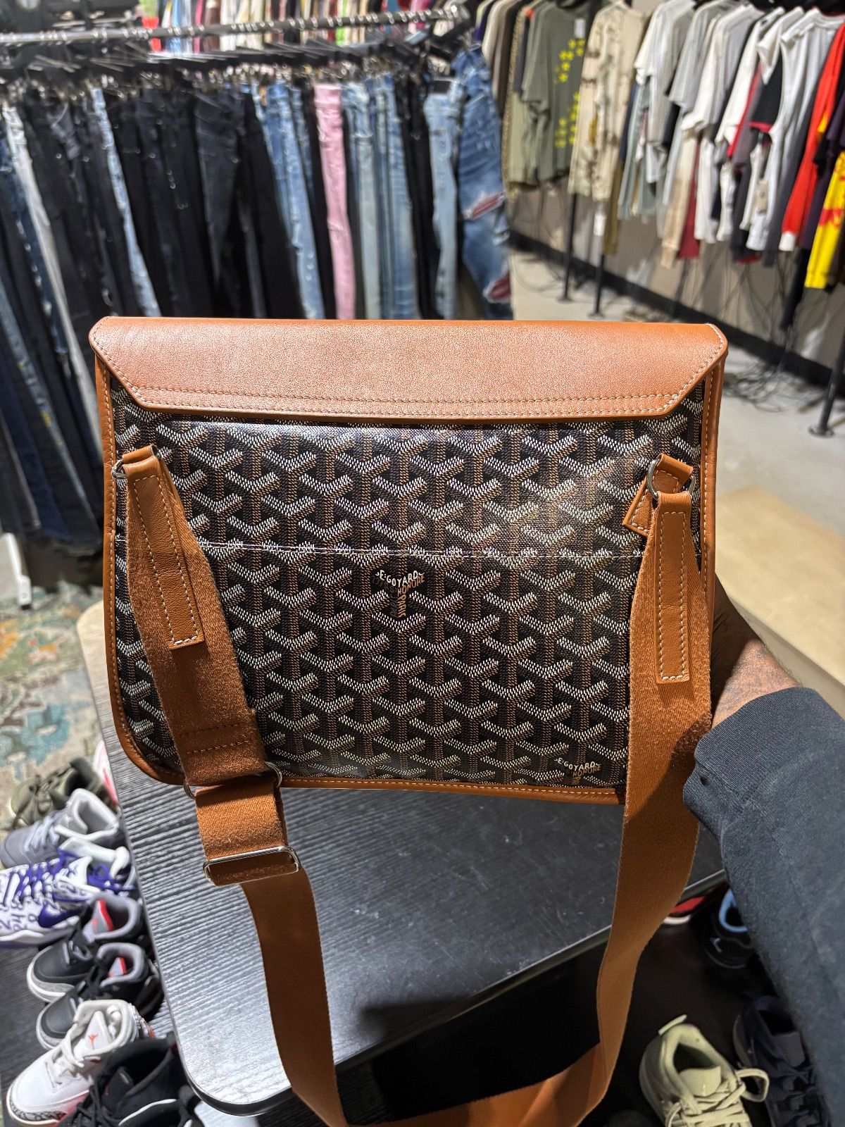 Goyard Black And Brown Coursier Bag