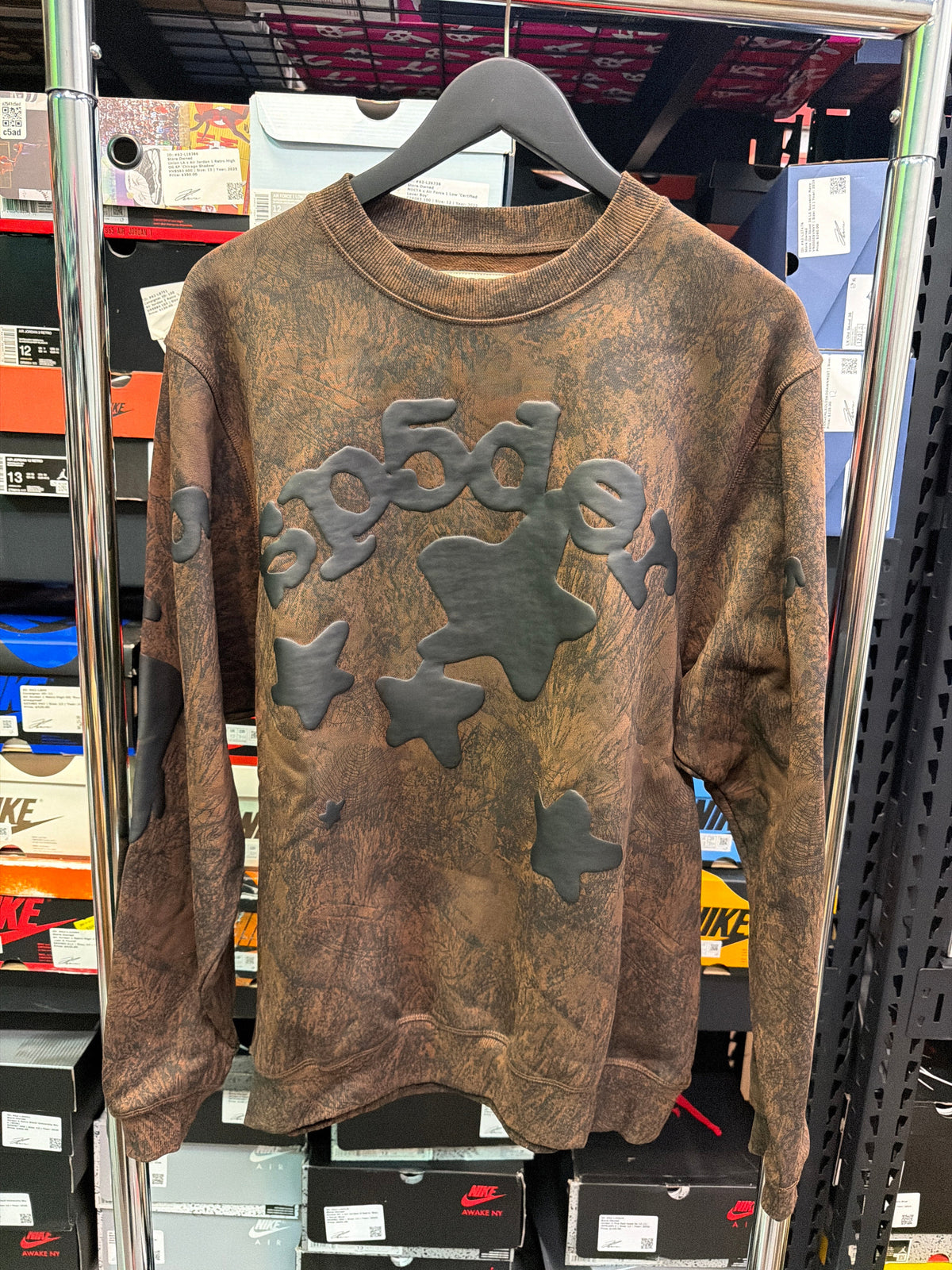 Sp5der Brown Beluga Crewneck