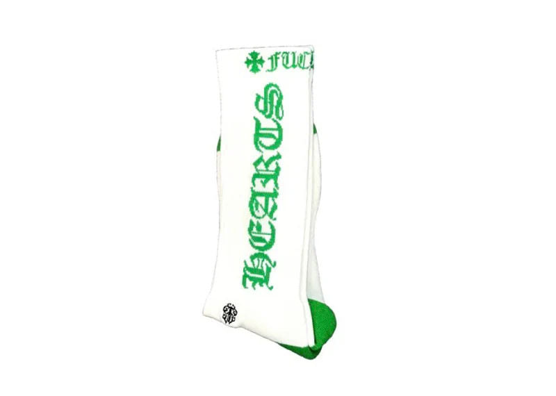 Chrome Hearts White/Green Socks