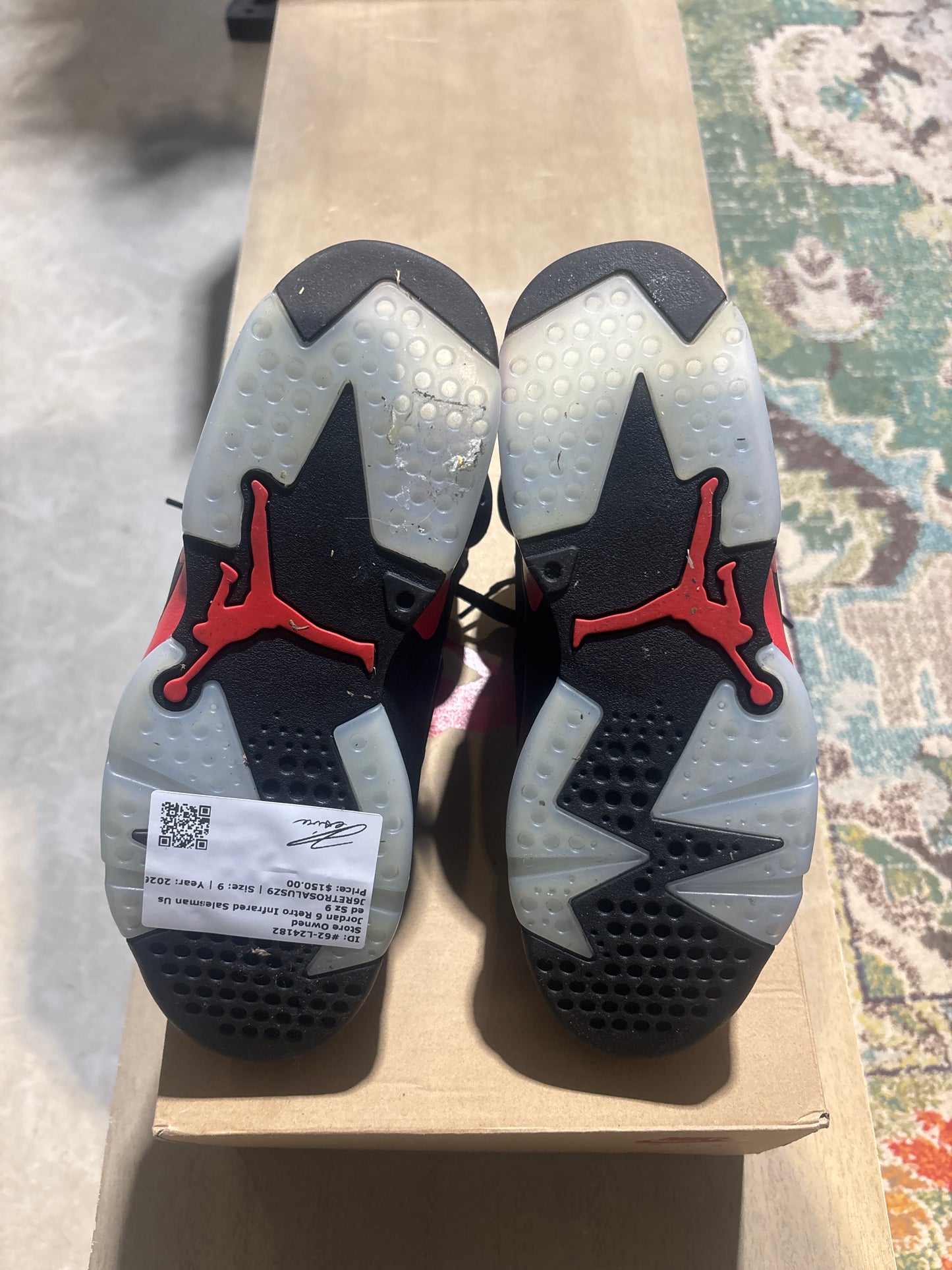 Jordan 6 Retro Infrared Salesman Used Sz 9