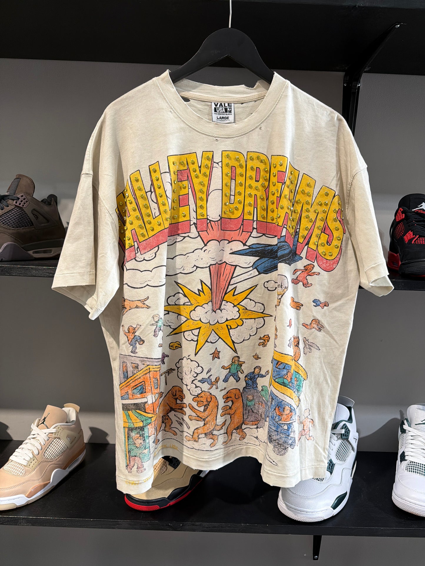 Vale Rocket Rhinestone Tee Cream