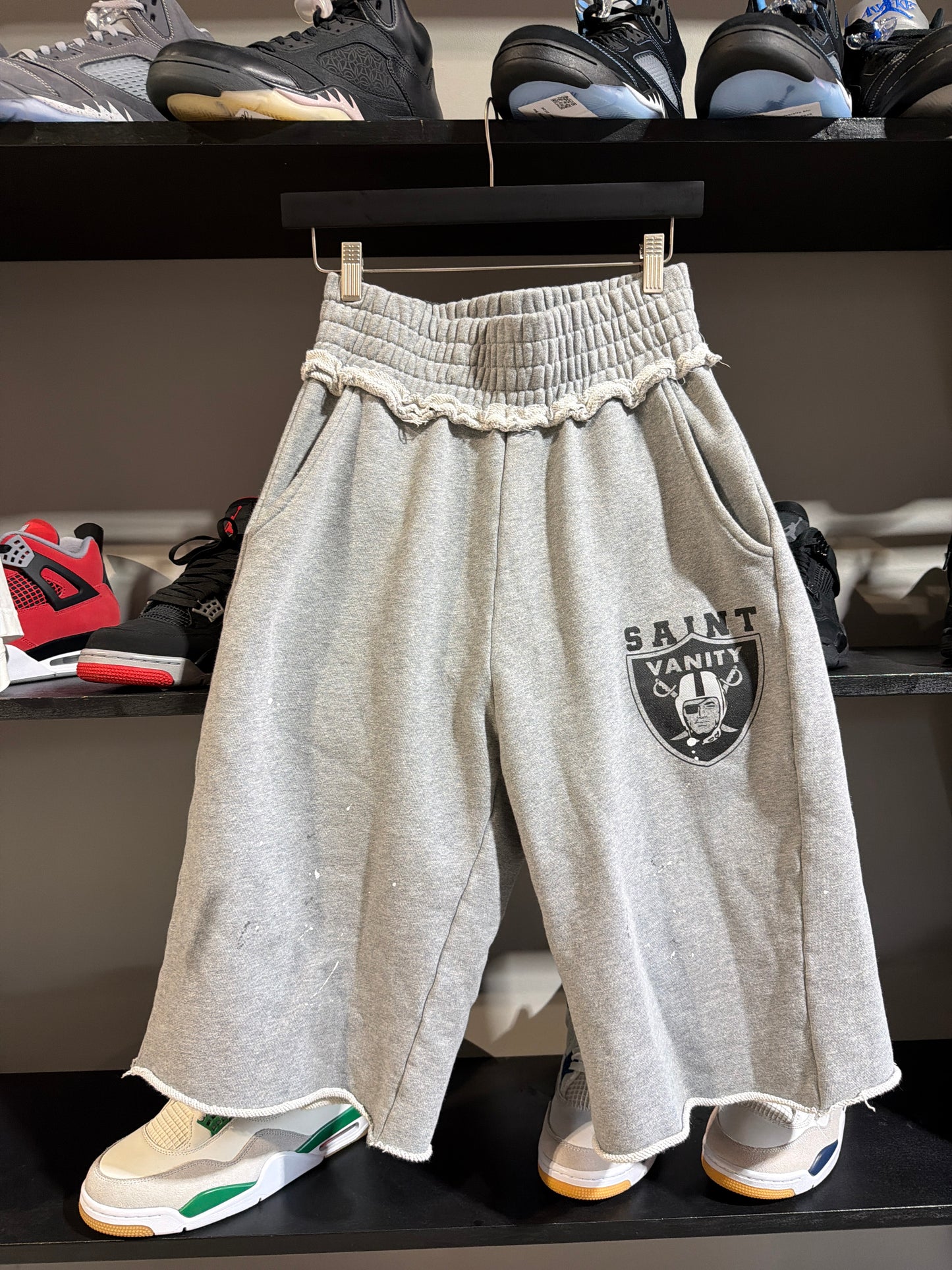 Saint Vanity Grey Raiders Shorts Sz S