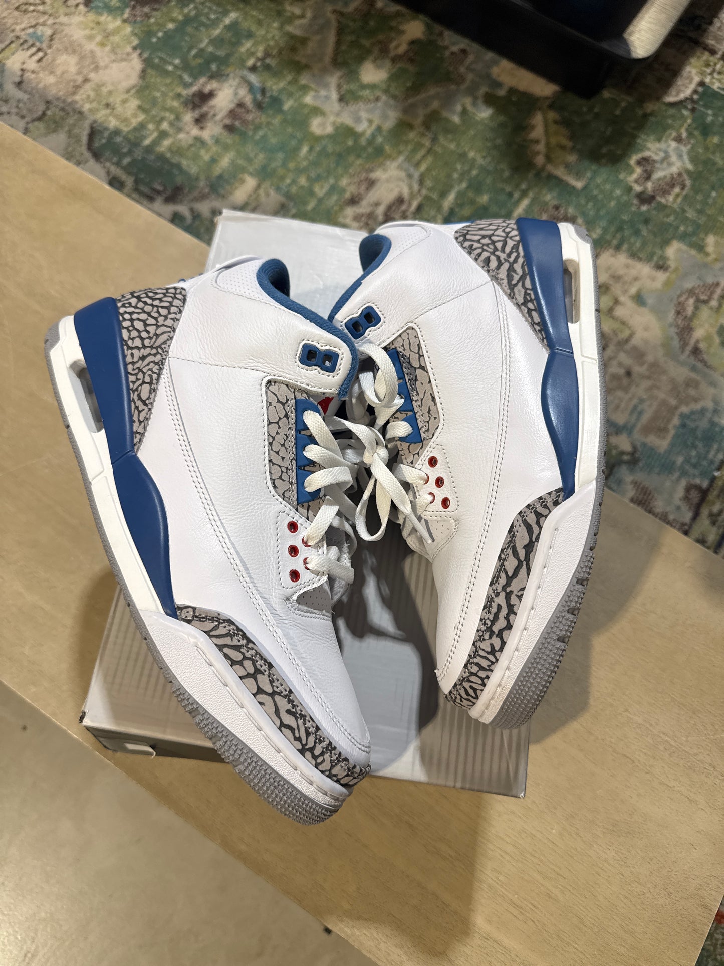 Jordan 3 True Blue Used Sz 9.5