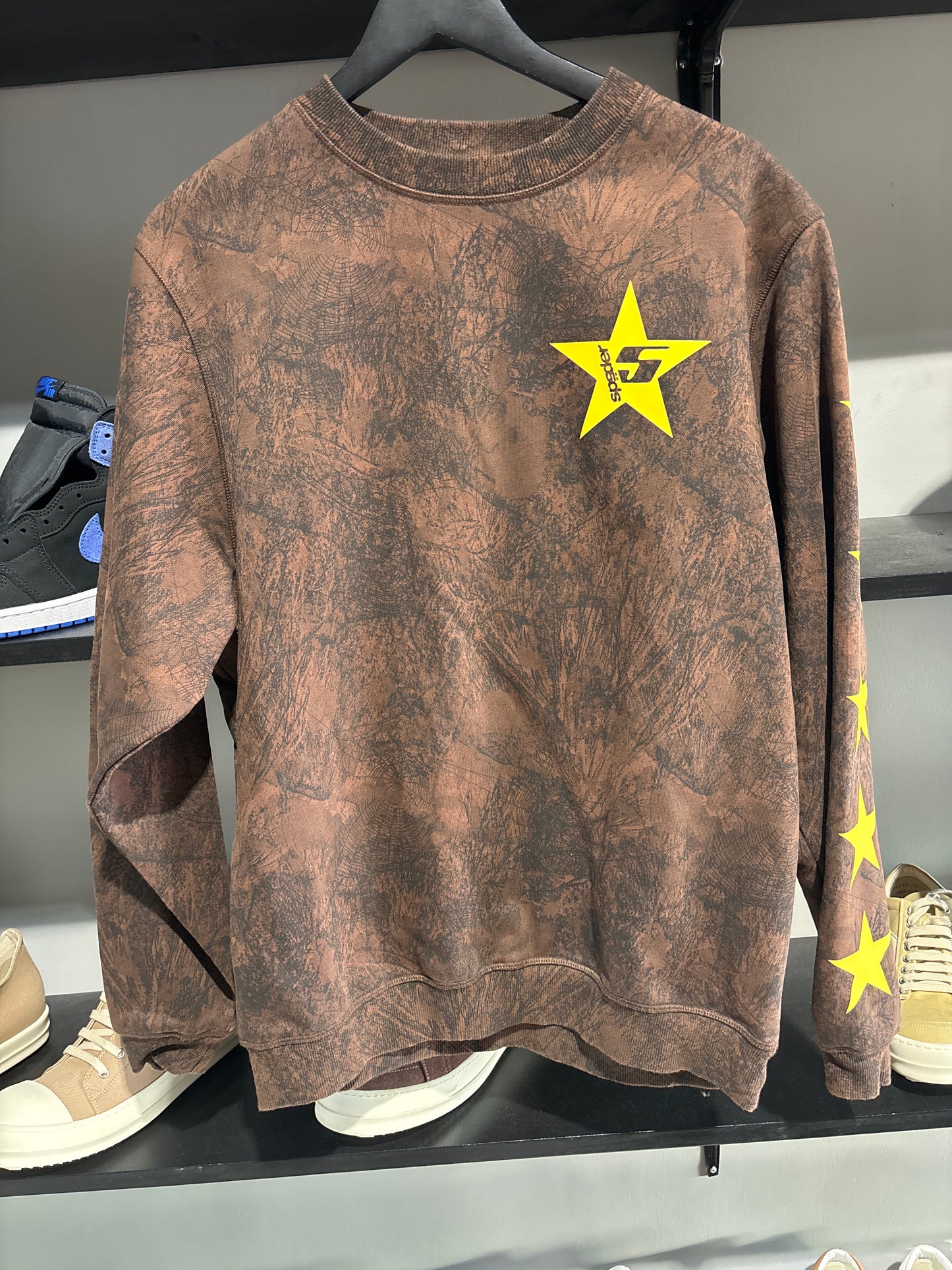 Sp5der Brown Camo CrewNeck