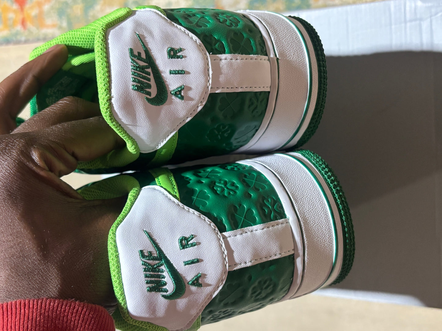 Nike Air Force 1 Low Shamrock St Patricks Day Used Sz 10.5