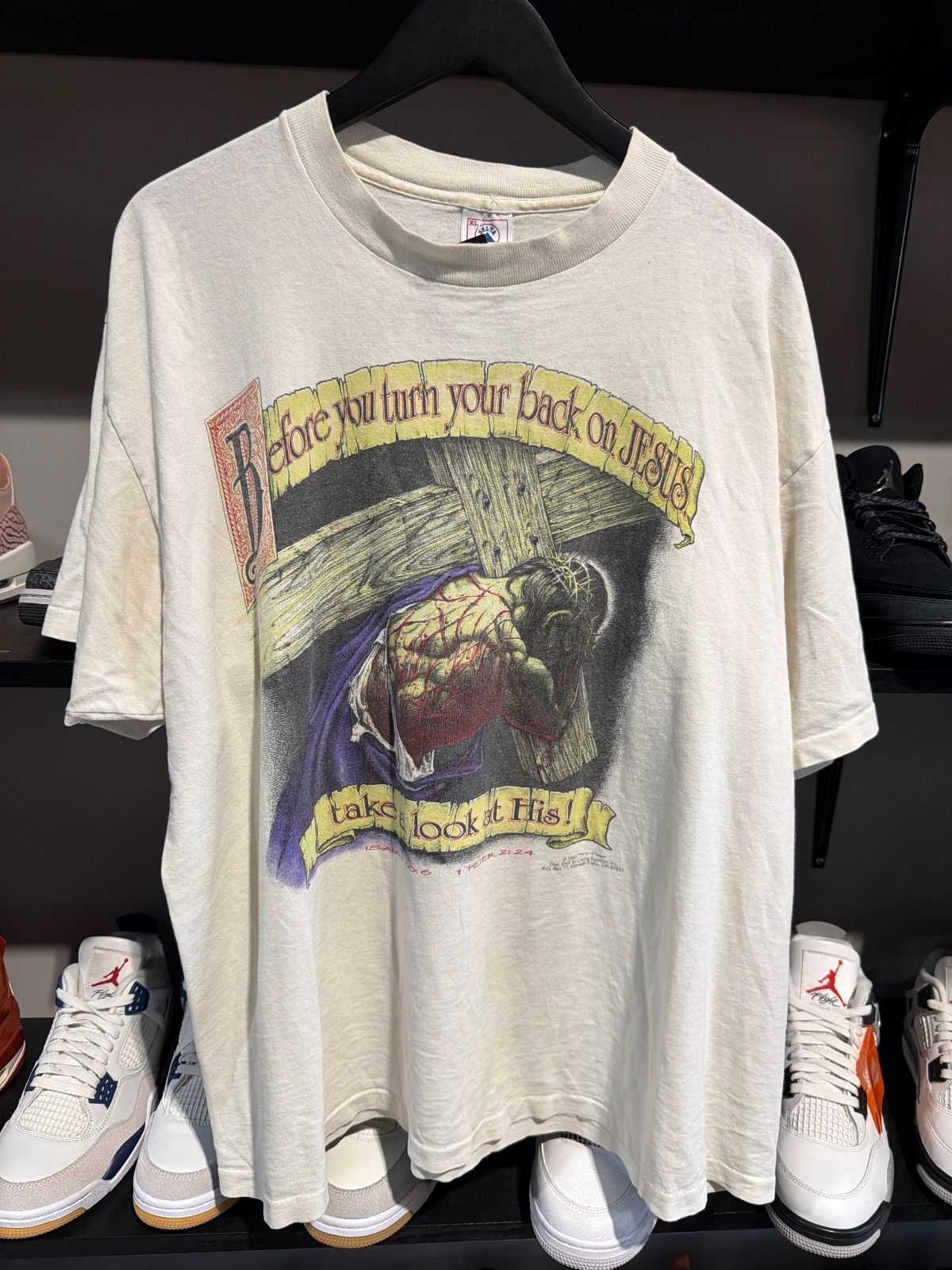 Vintage Back On Jesus Tee White - Vintage