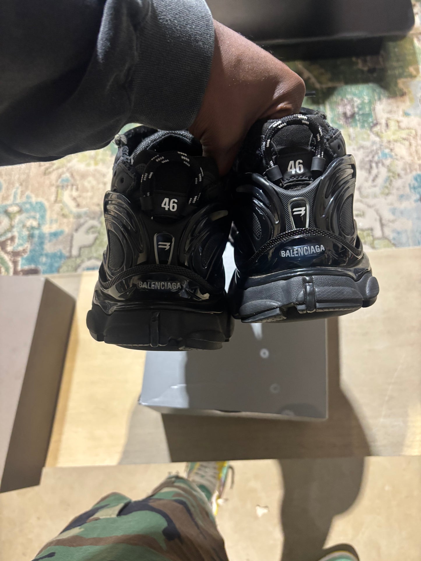 Balenciaga Runner Black/Black Used Sz 13