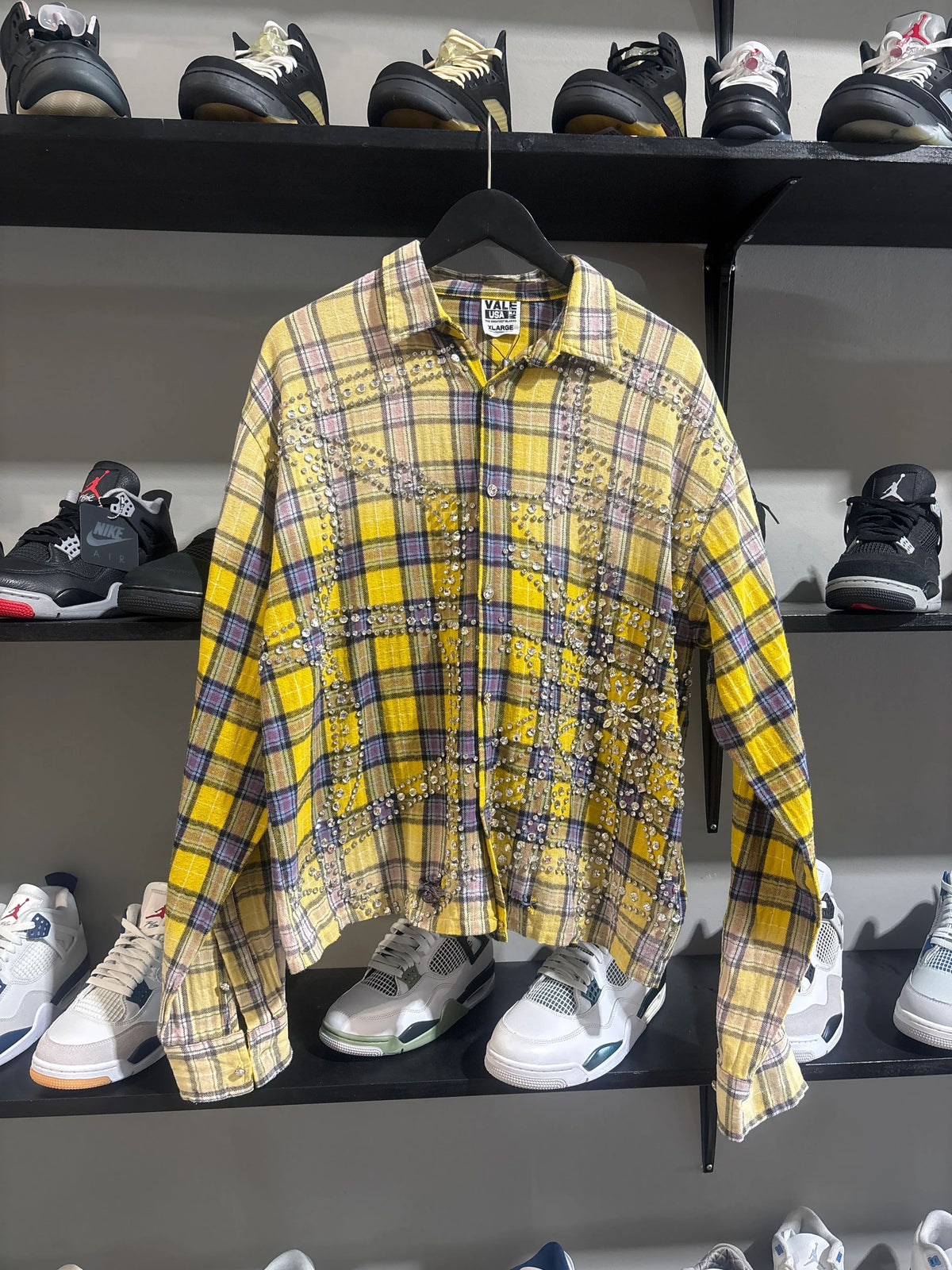 Yellow Vale Rhinestone Flannel