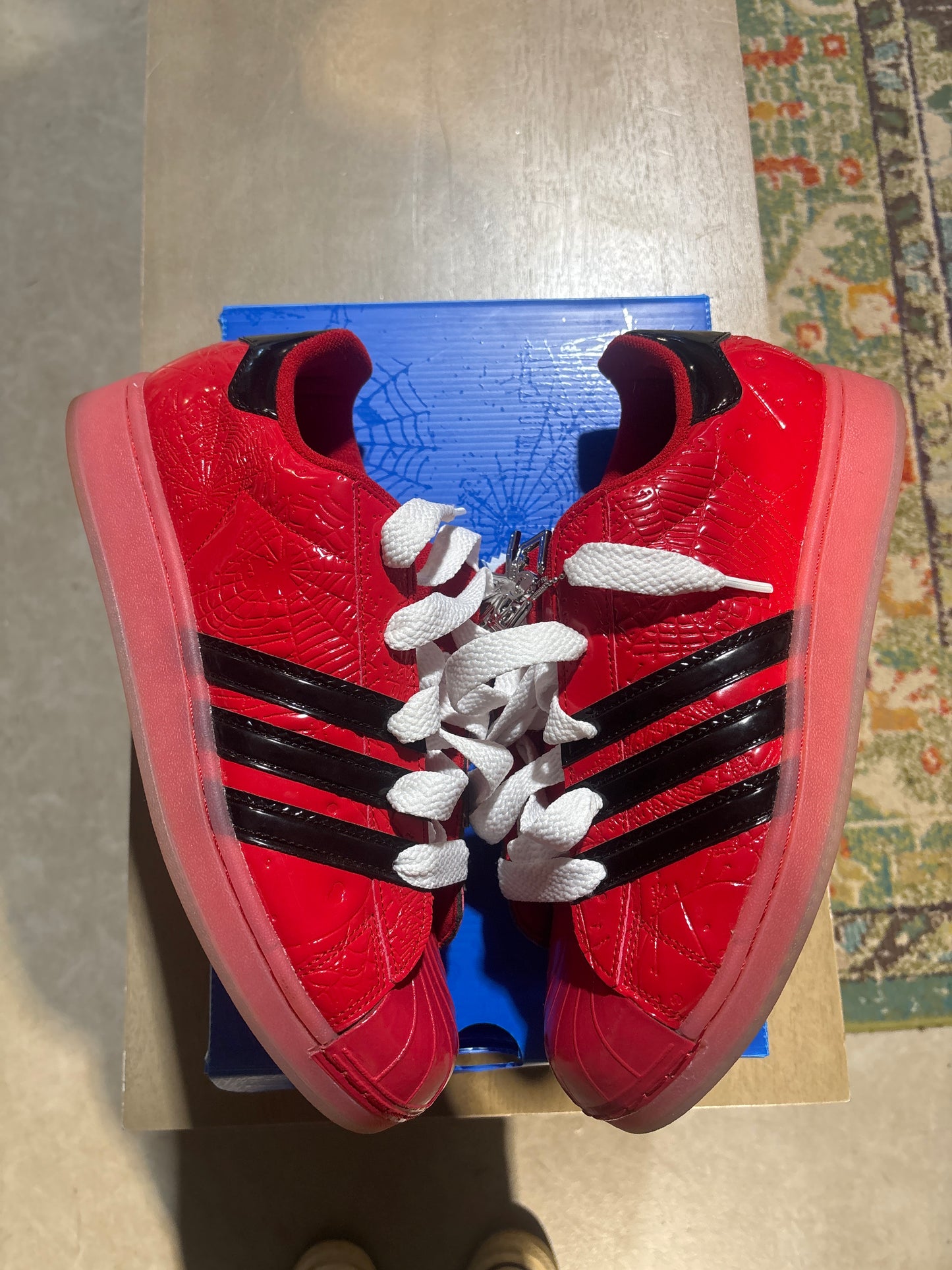 Pre-owned Sp5der Adidas Superstar red