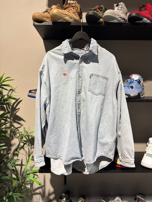 ERL x Levis Blue Jean Button Up Sz L