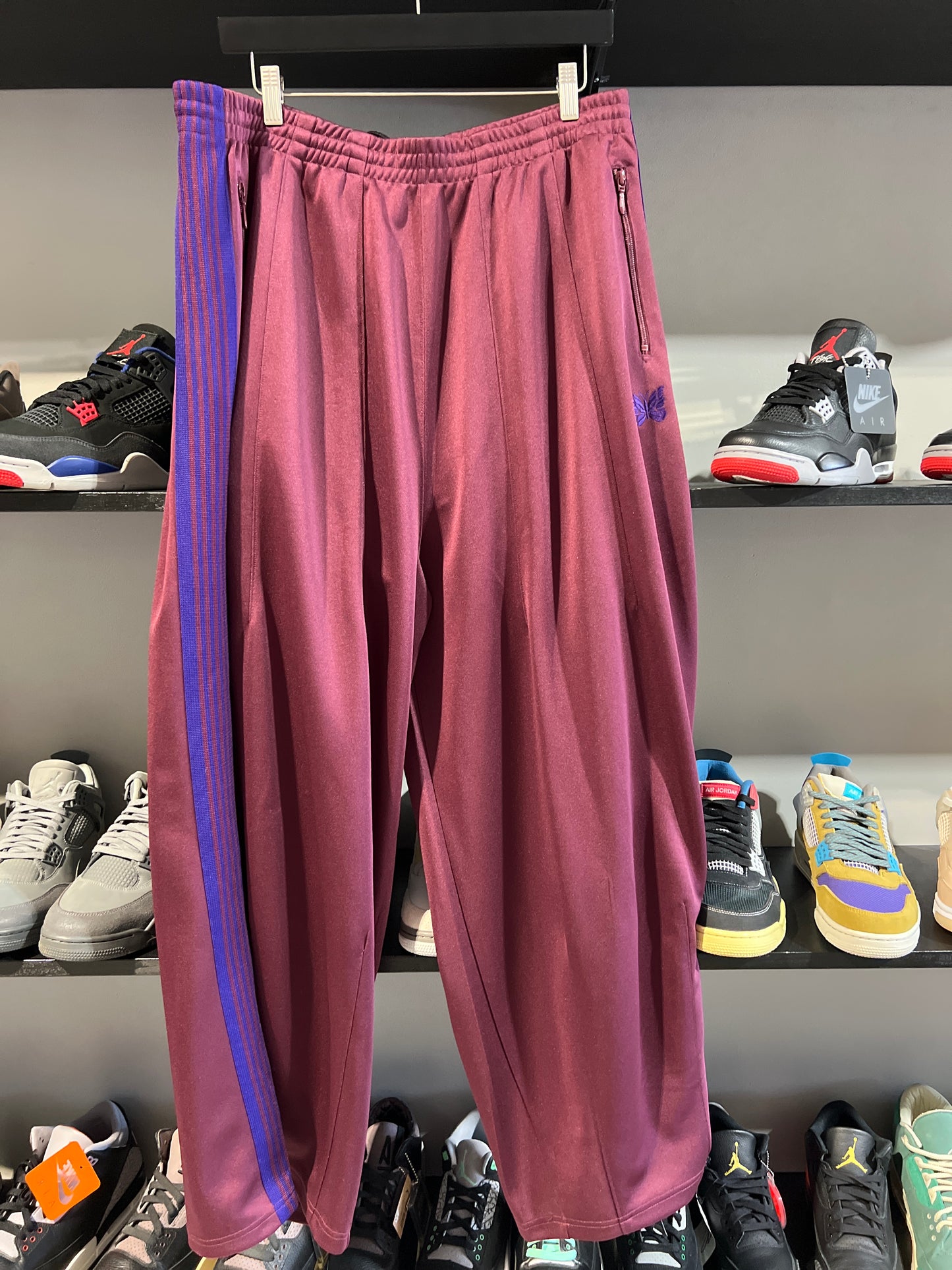 Needles burgundy and blue baggy sweats