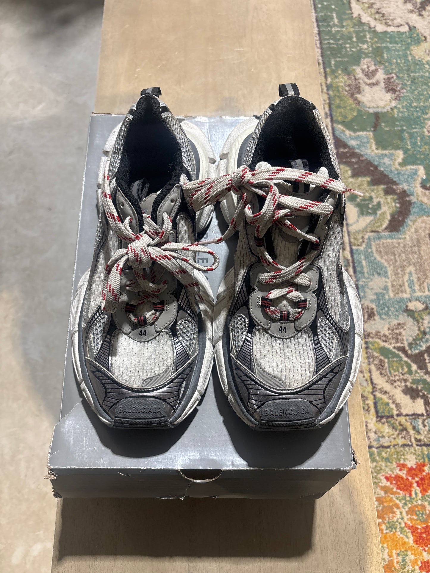 Balenciaga 3XL Grey/White Used Sz 11