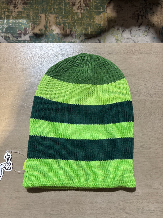 Concrete Striped Beanie Green (1)
