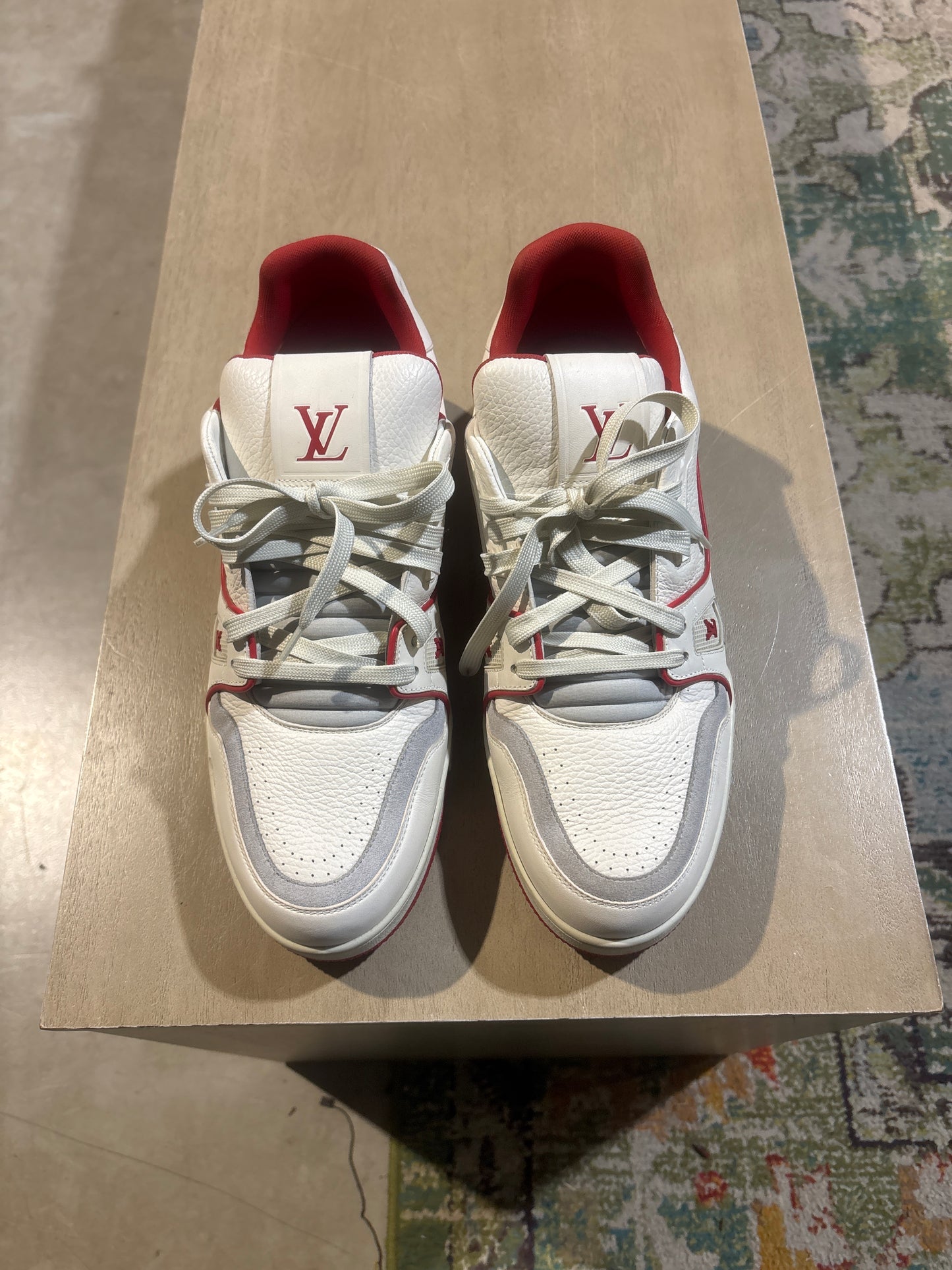 Lv White/Red 54 Trainers Used Sz 10 NB