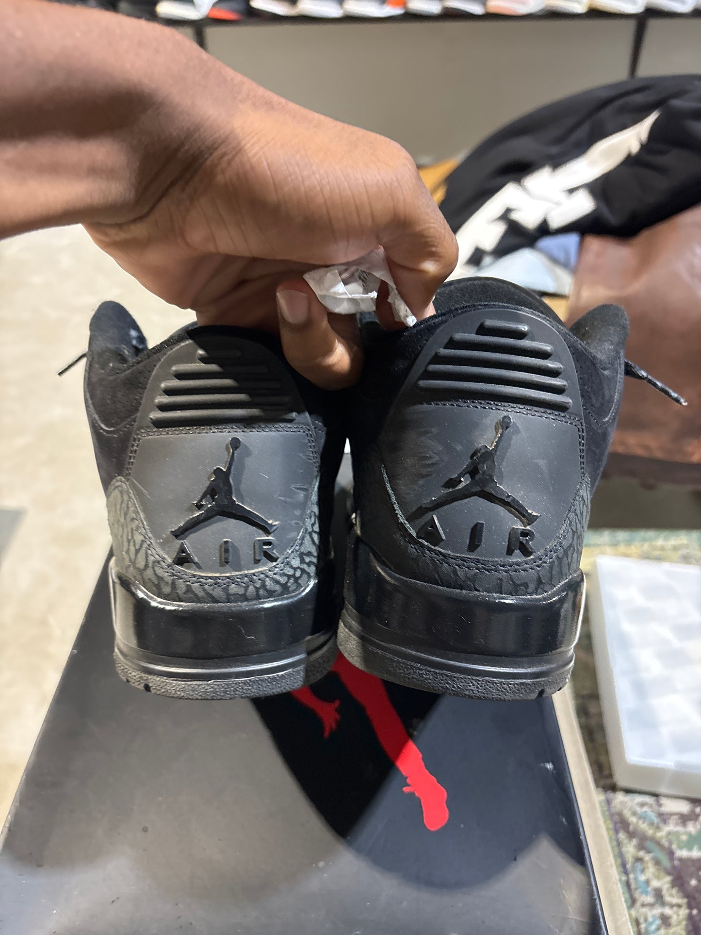 Jordan 3 Black Cat Used Sz 13