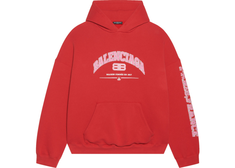 Balenciaga red pink hoodie college