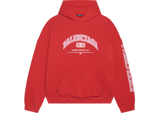 Balenciaga red pink hoodie college